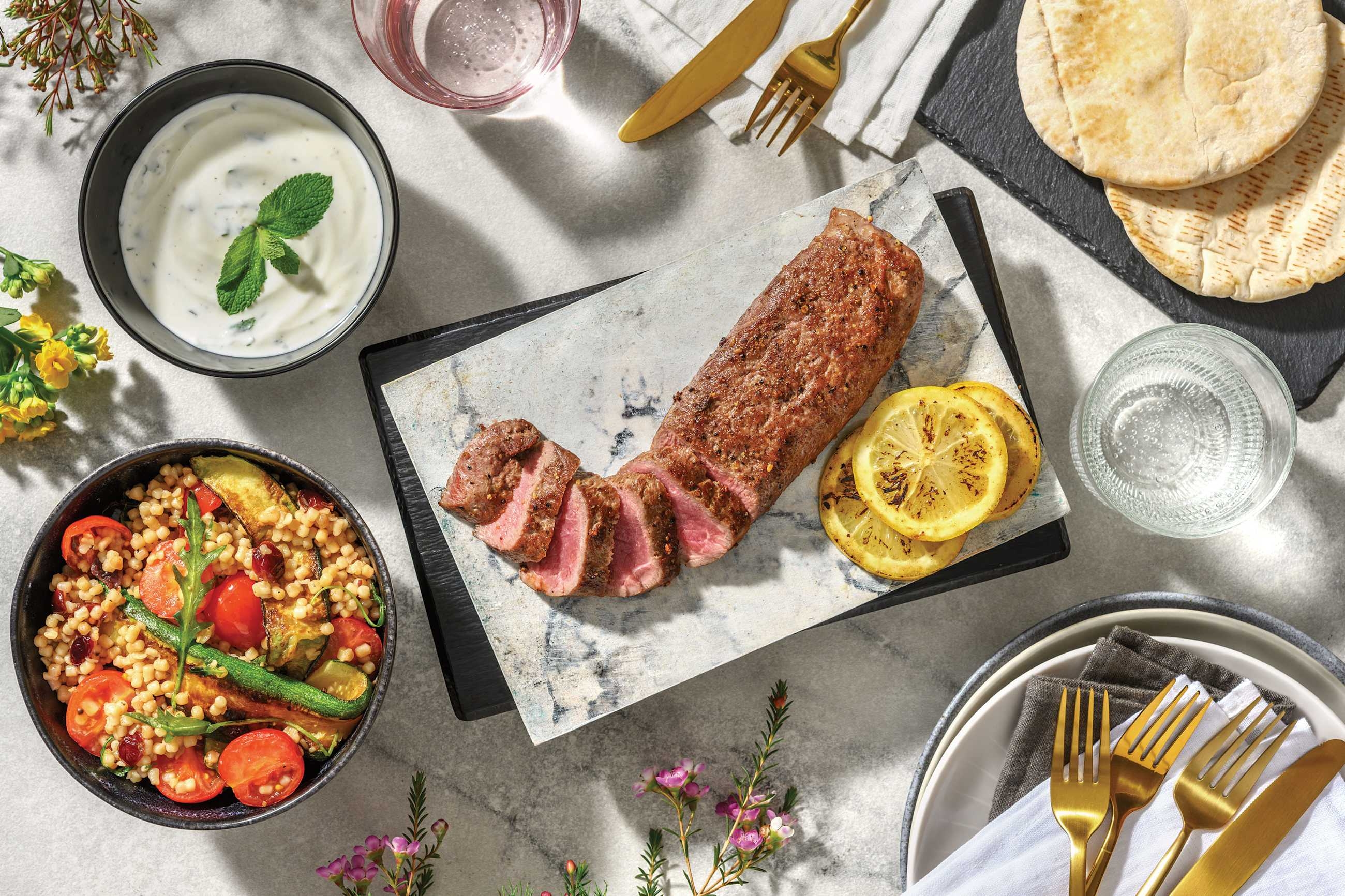 [BBQ] Chargrilled Lamb & Veggie Israeli Couscous