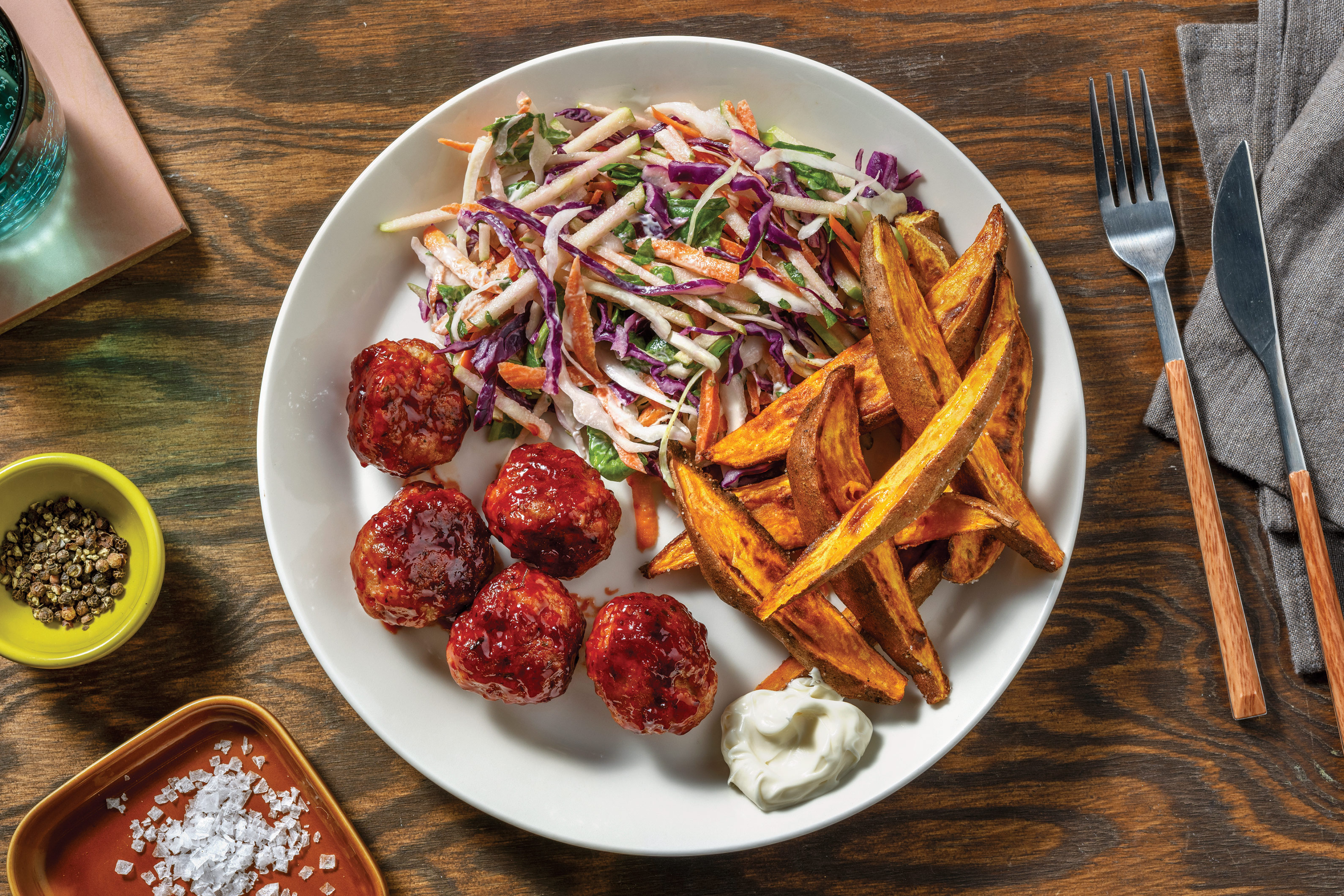 BBQ & Cherry-Glazed Pork Meatballs