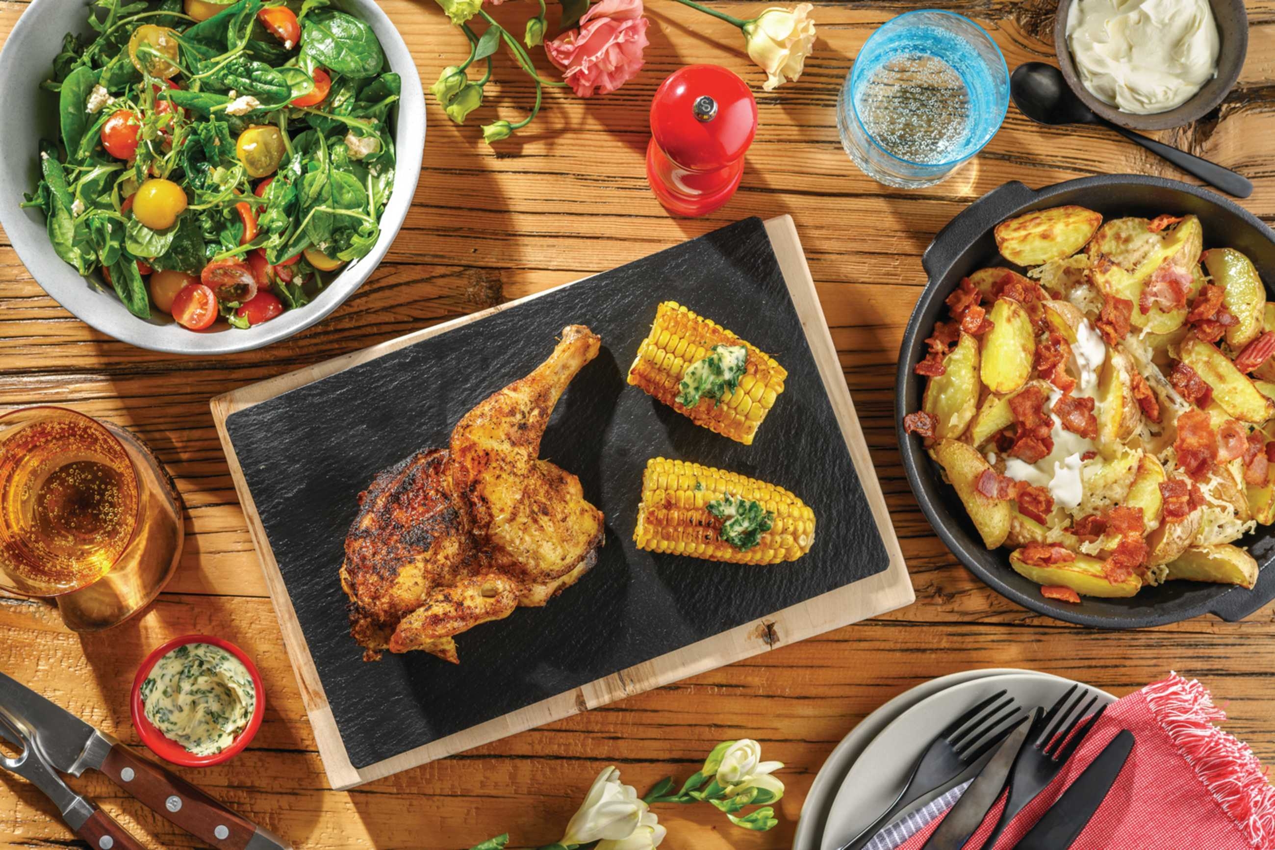 [BBQ] BBQ Chicken & Herby Butter Corn