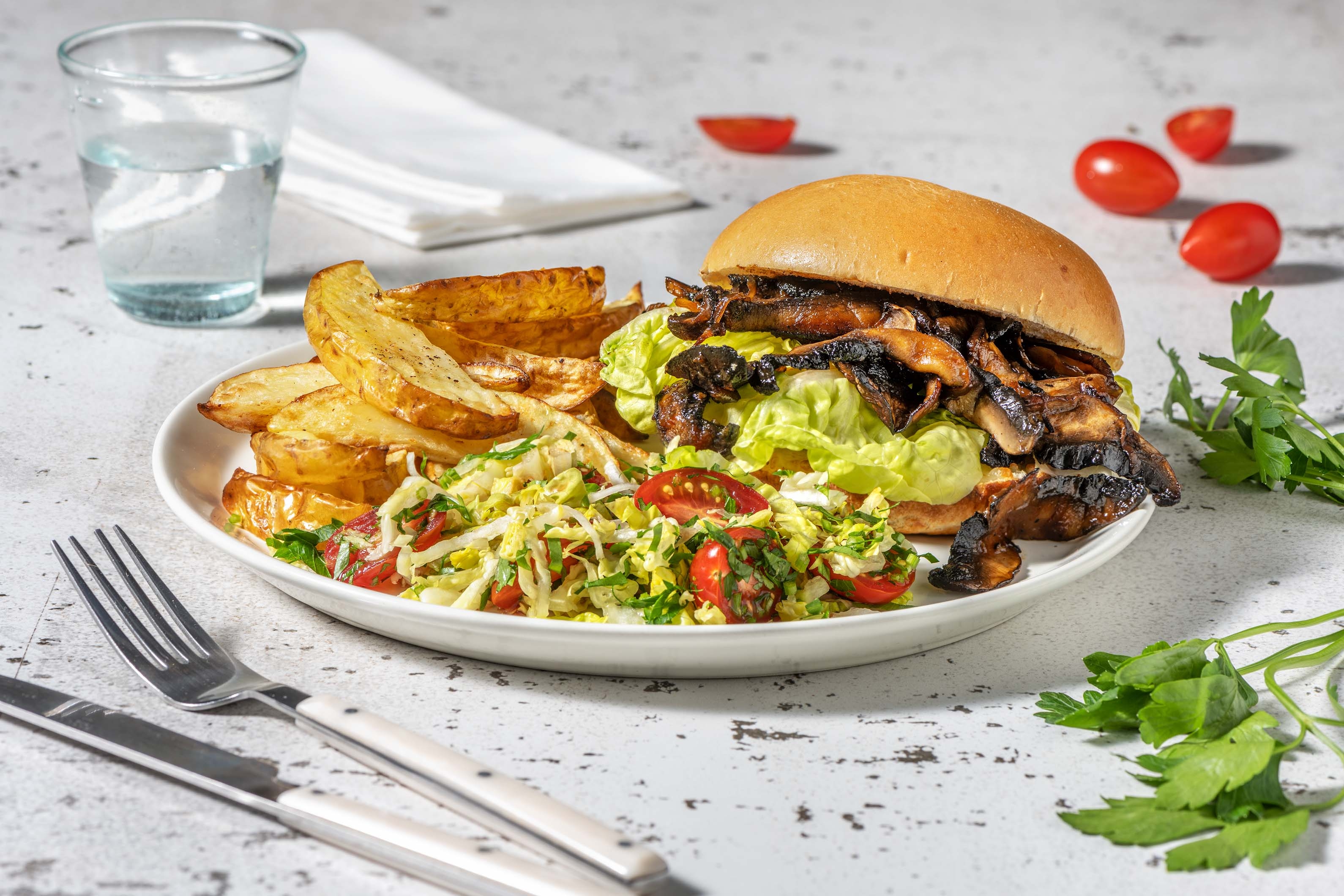 BBQ Mushrooms in a Bun