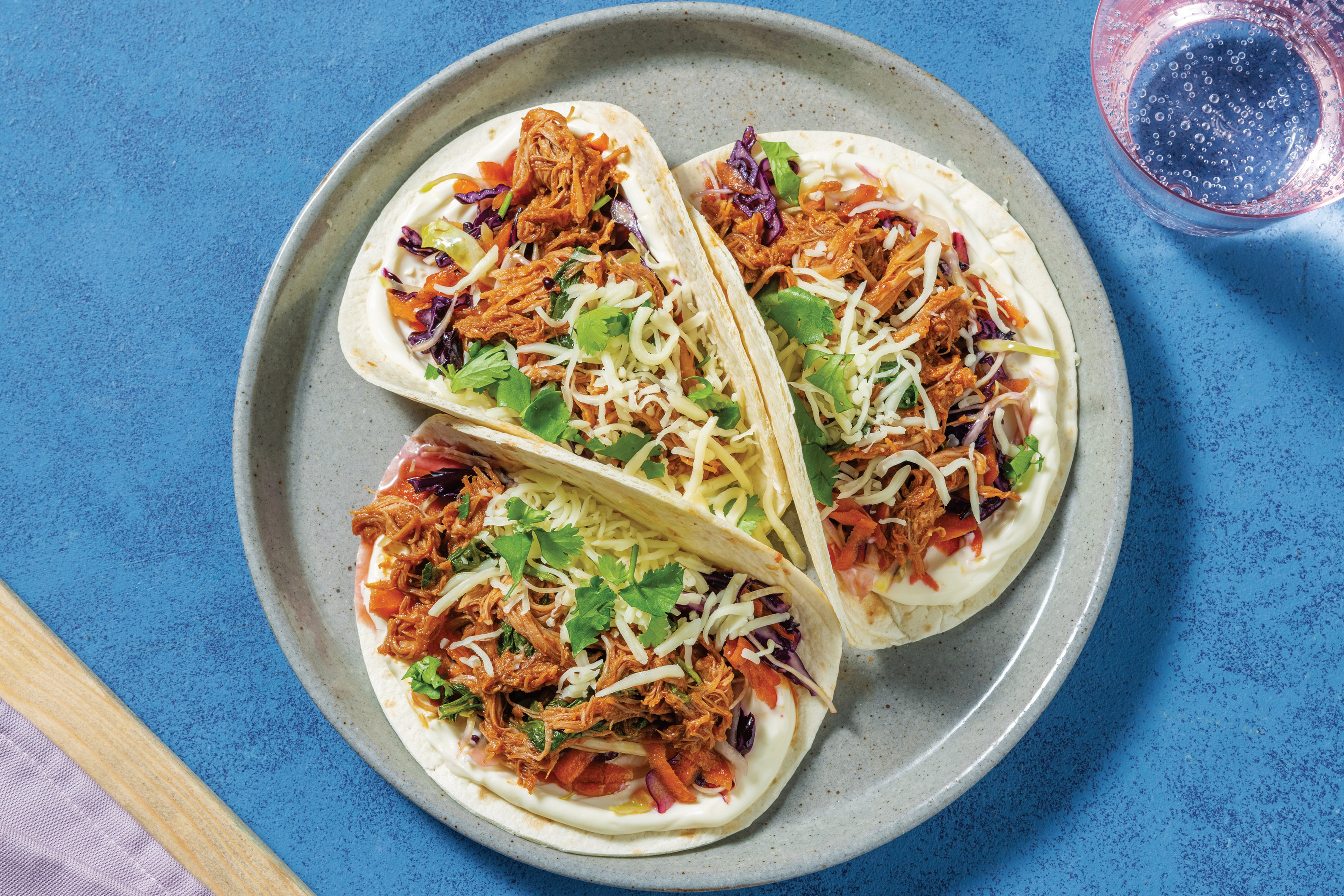 Easy BBQ Pulled Pork & Slaw Tacos