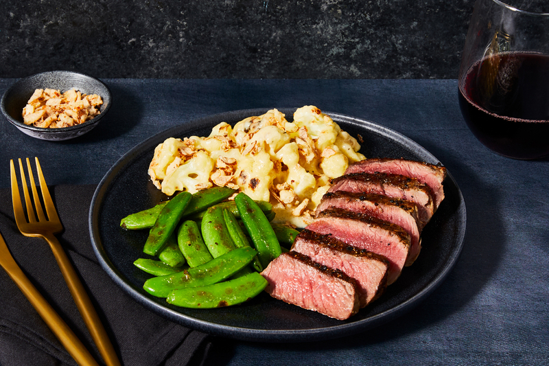 Doubles contre-fiilets poêlés avec chou-fleur crémeux