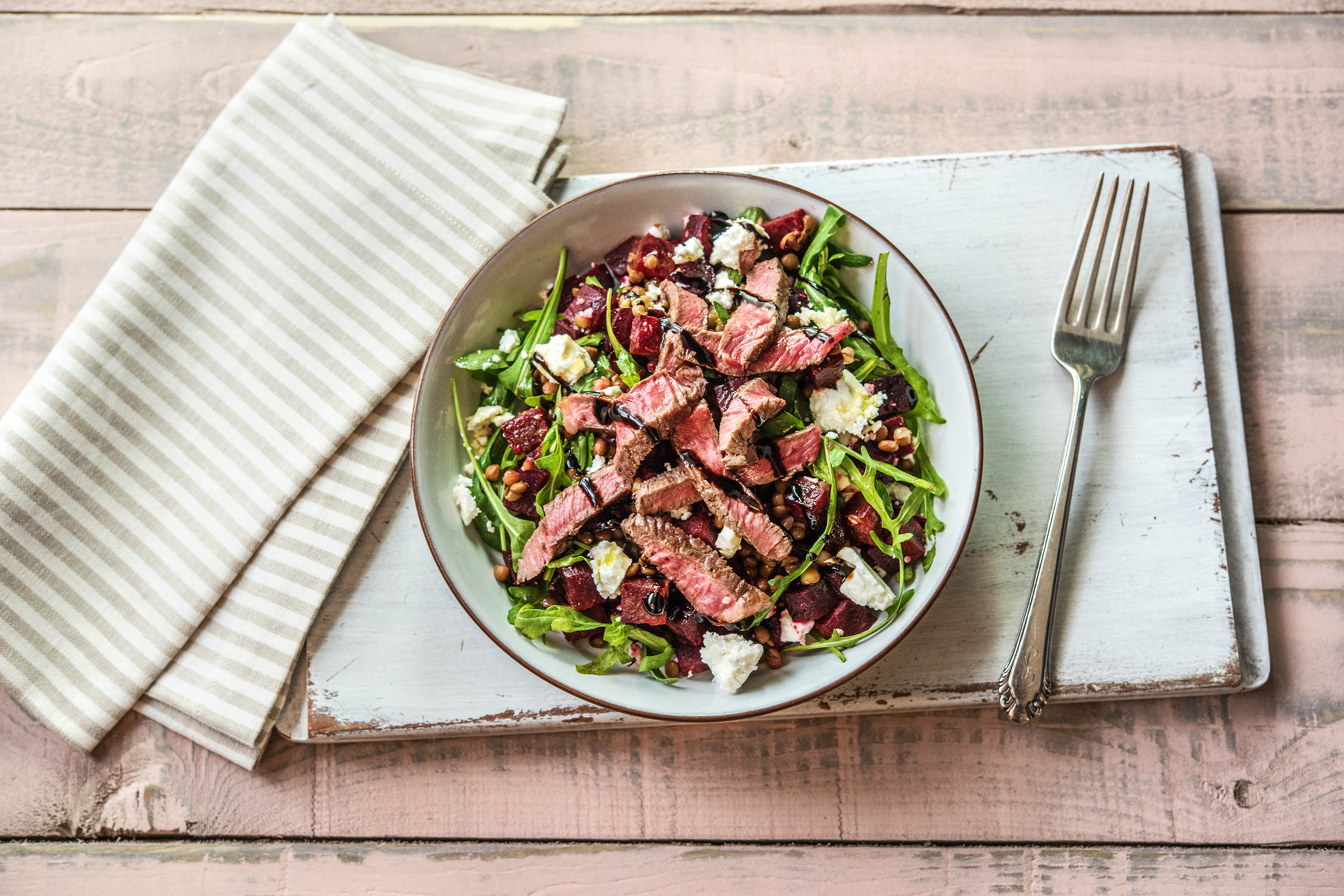 Beef, Rocket & Lentil Salad