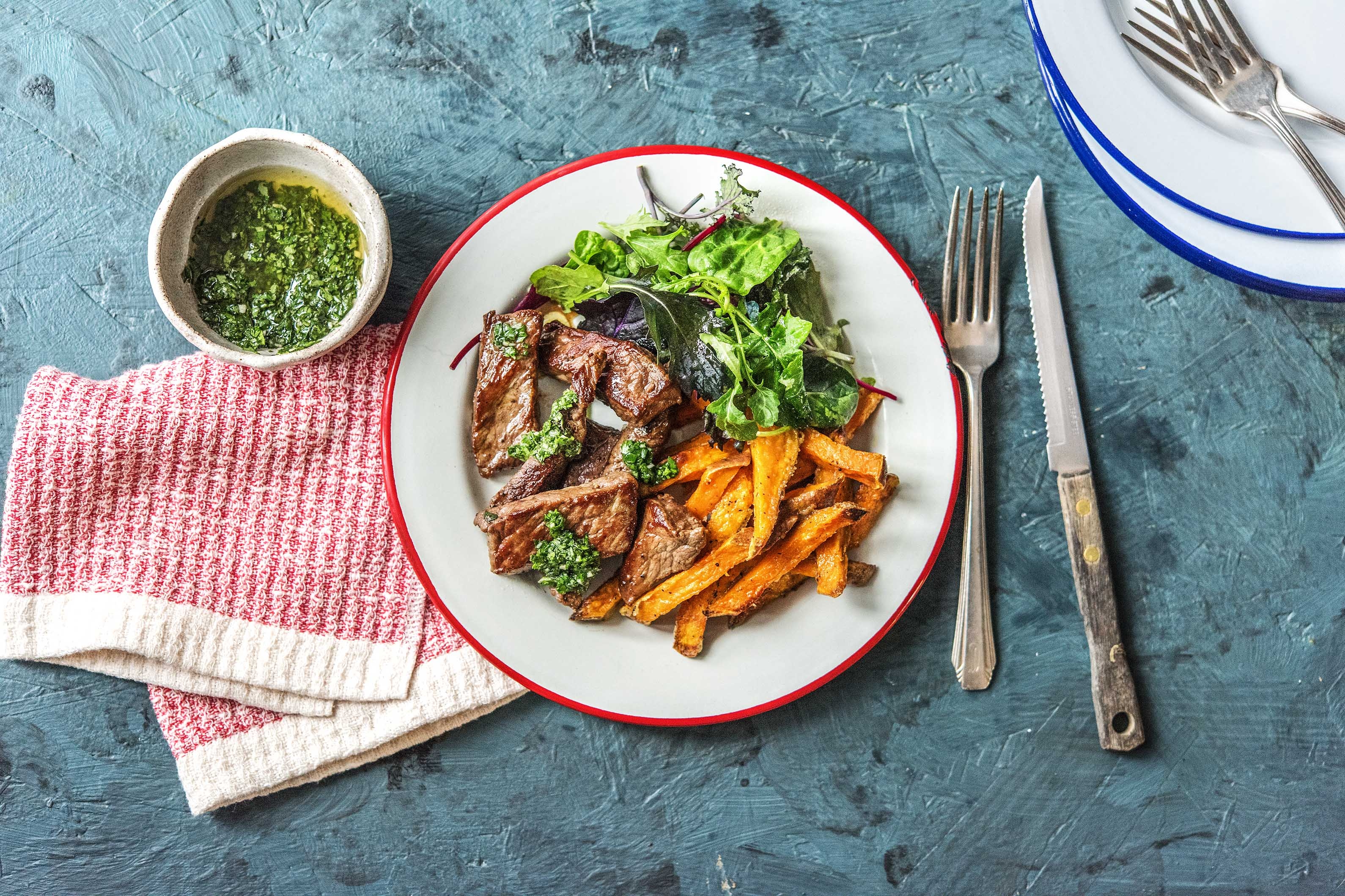 Beef & Sweet Potato Fries