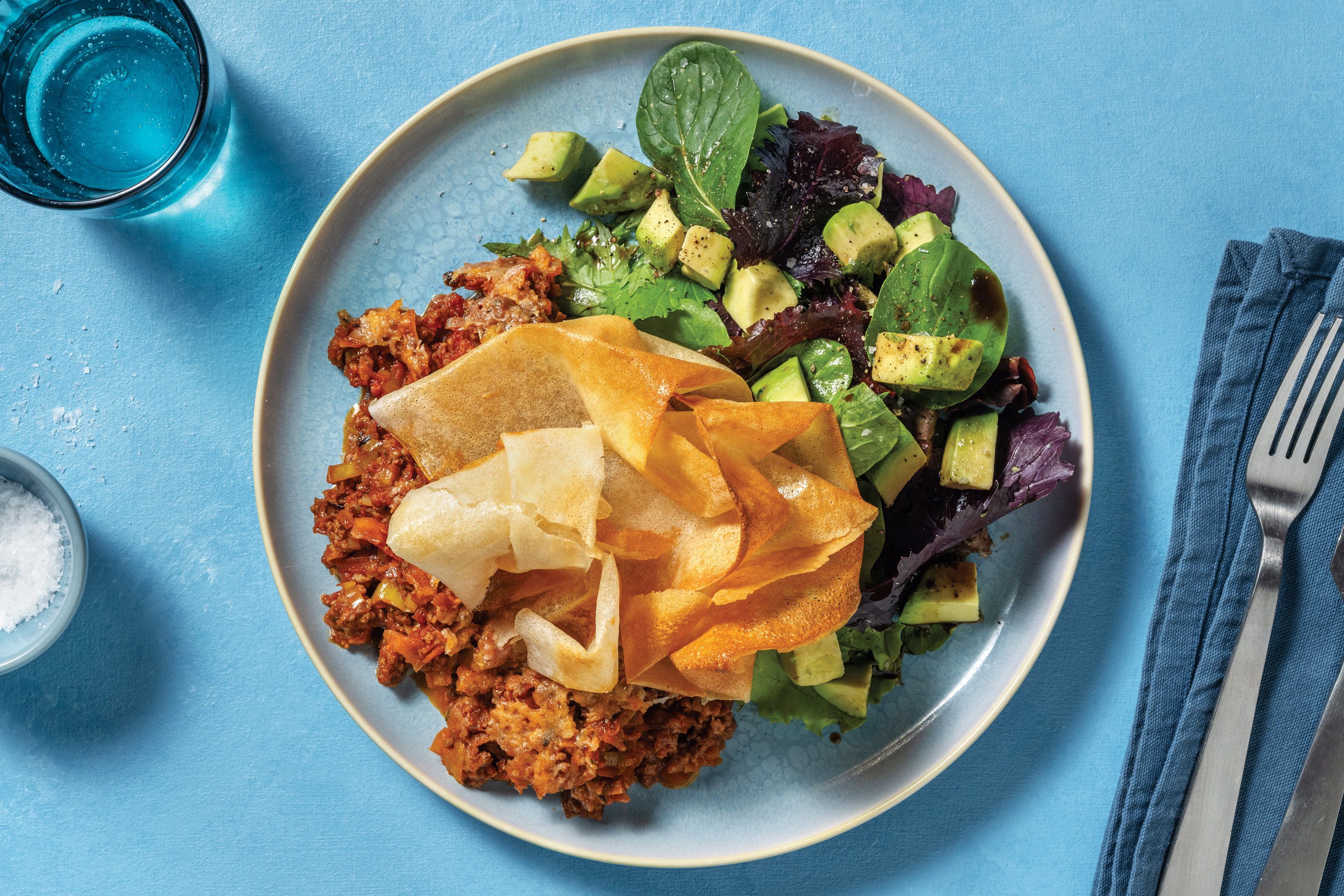 Cheesy Beef & Filo Pastry Pie