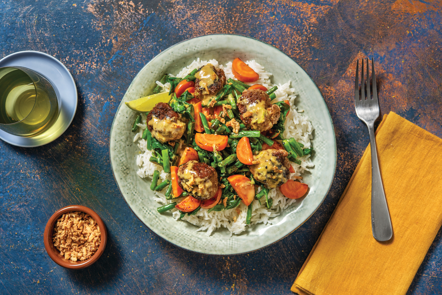 Beef Meatballs & Laksa Coconut Sauce