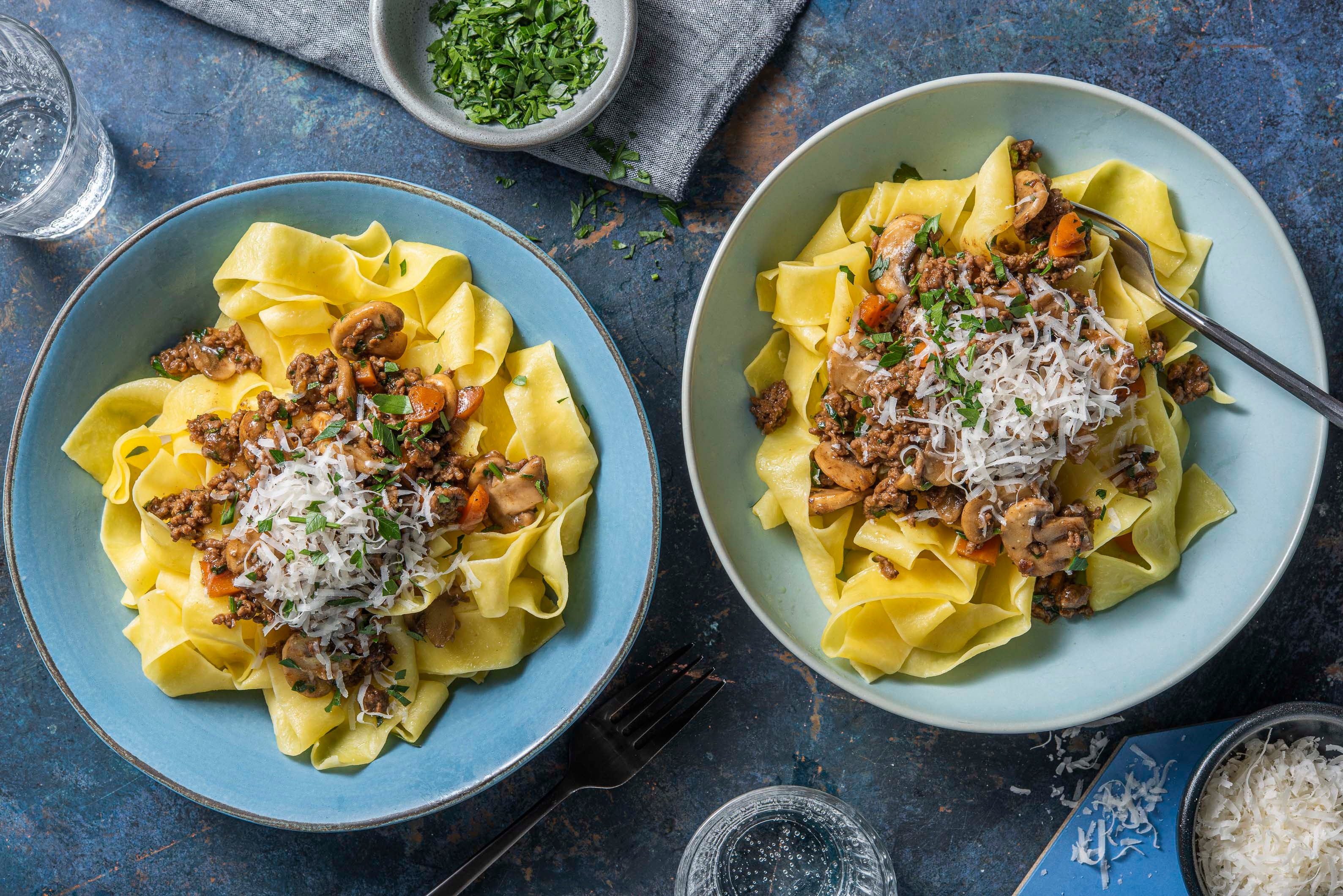 Beef, Mushroom and Red Wine Ragu