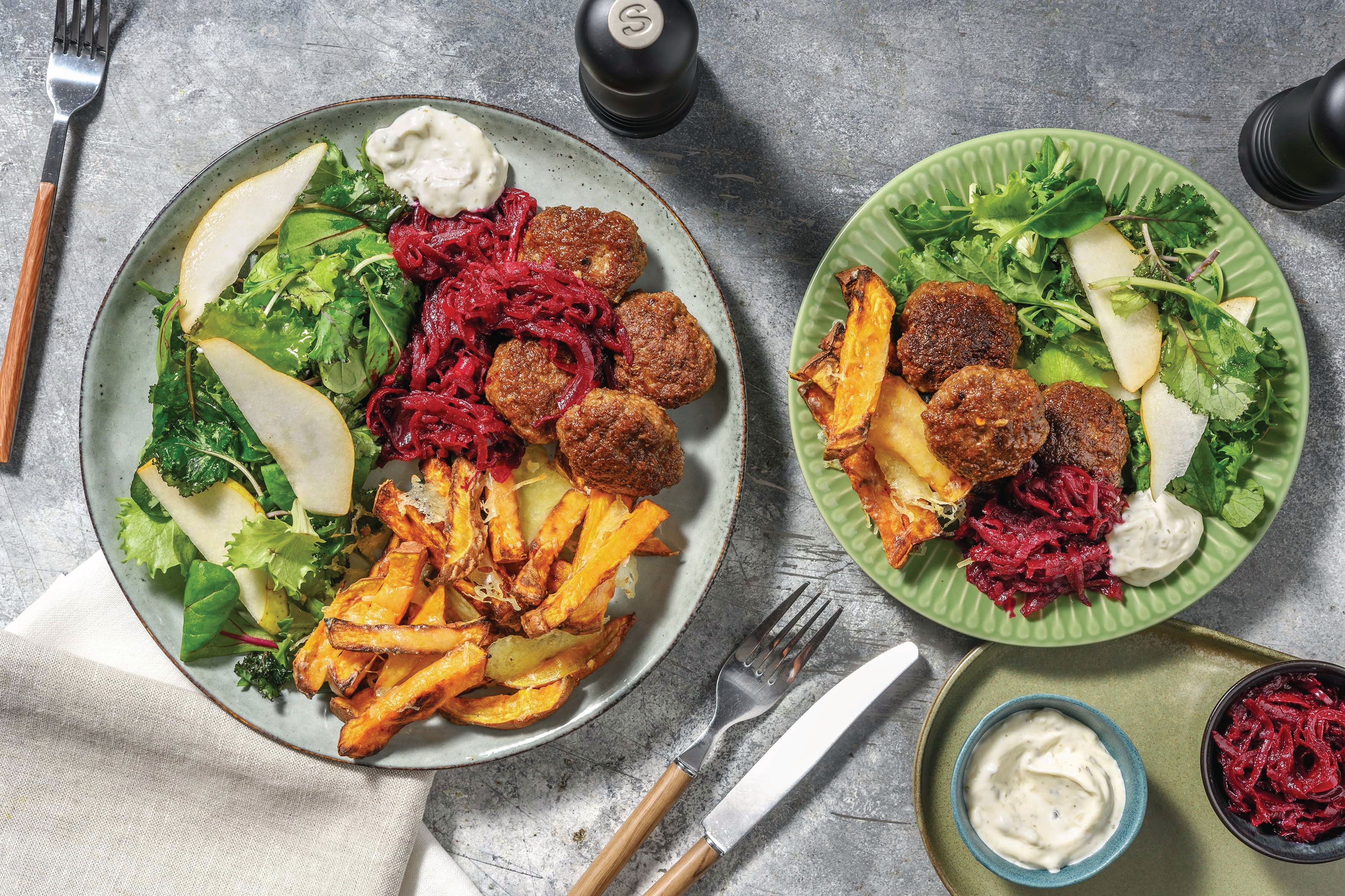 Beef Rissoles & Beetroot Relish