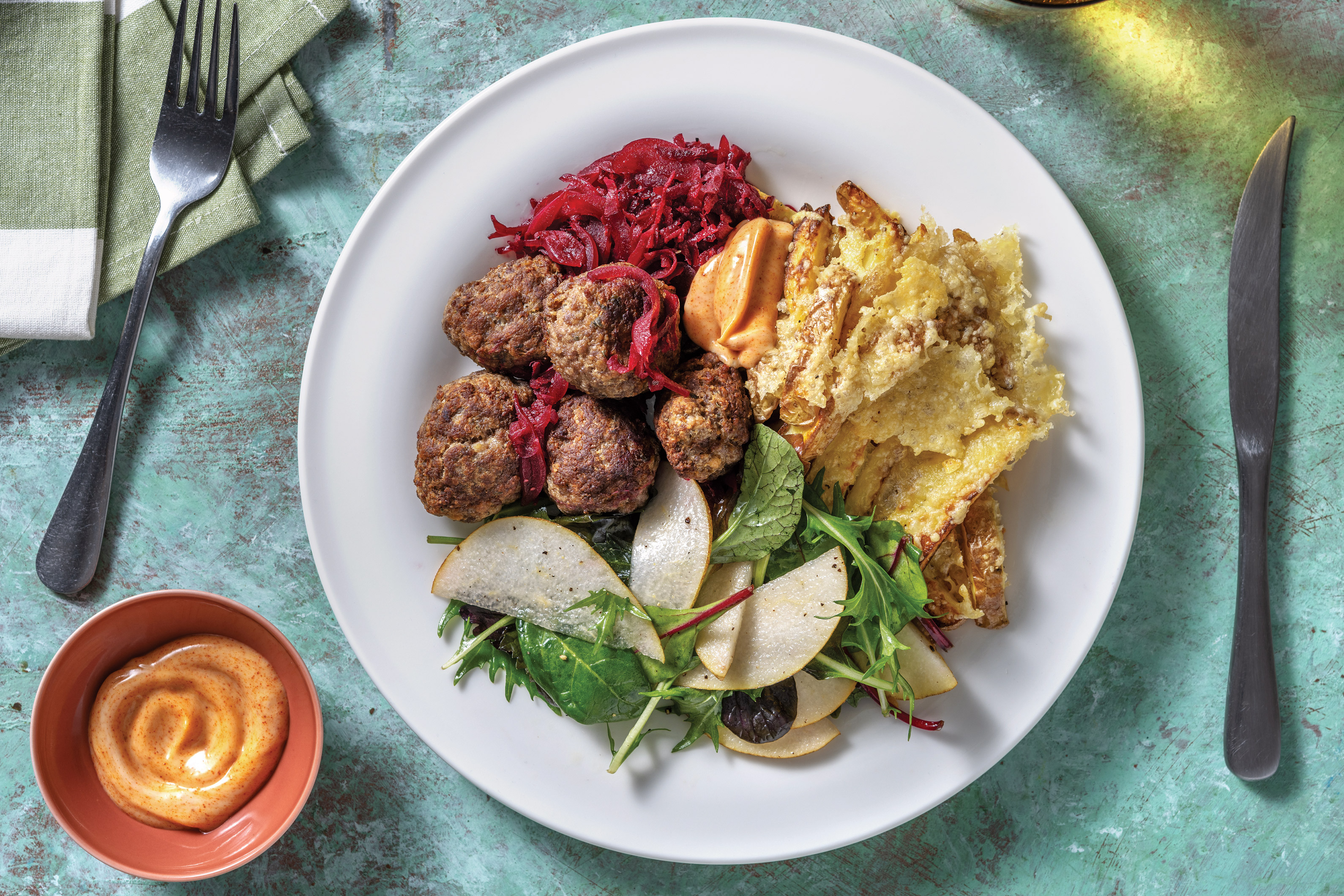 Beef Rissoles & Beetroot Relish