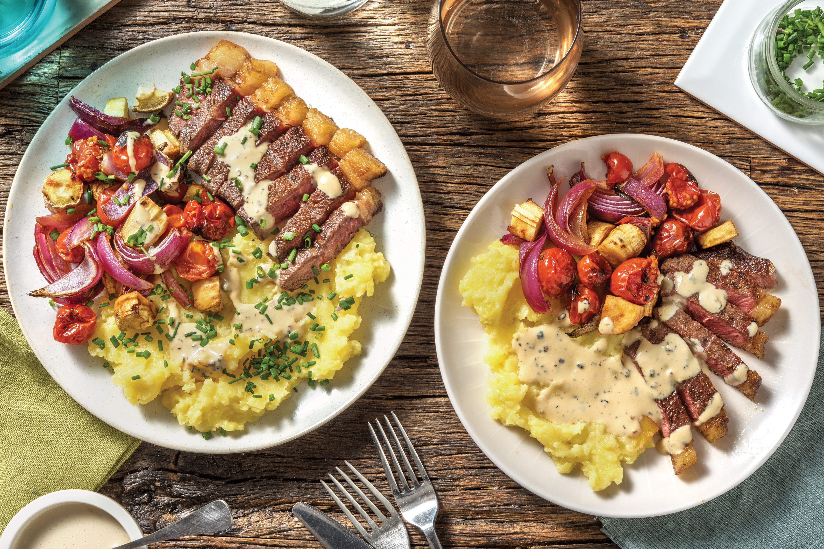 Beef Rump & Creamy Peppercorn Sauce