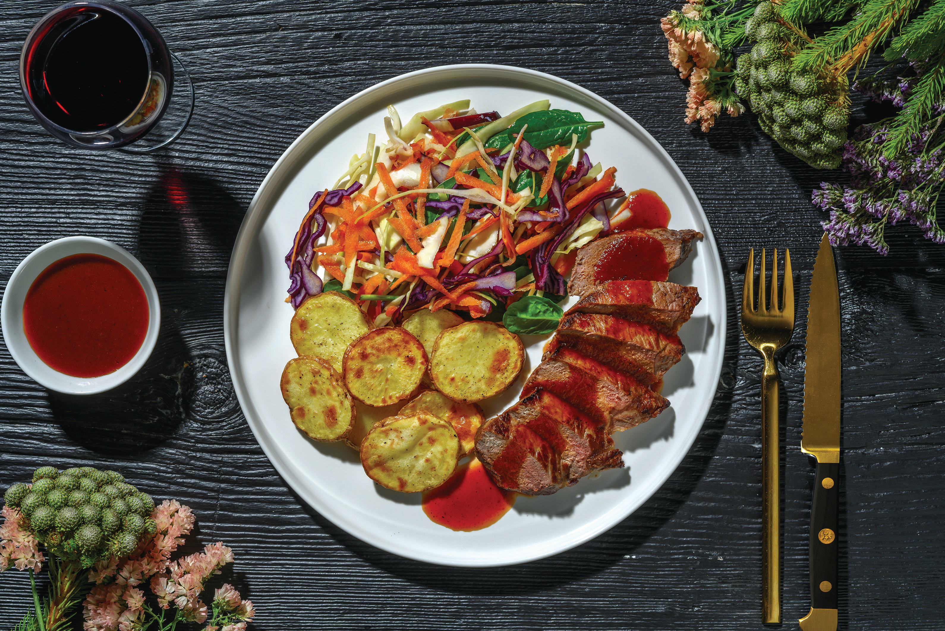 Beef Sirloin Tip & Roast Potato Rounds