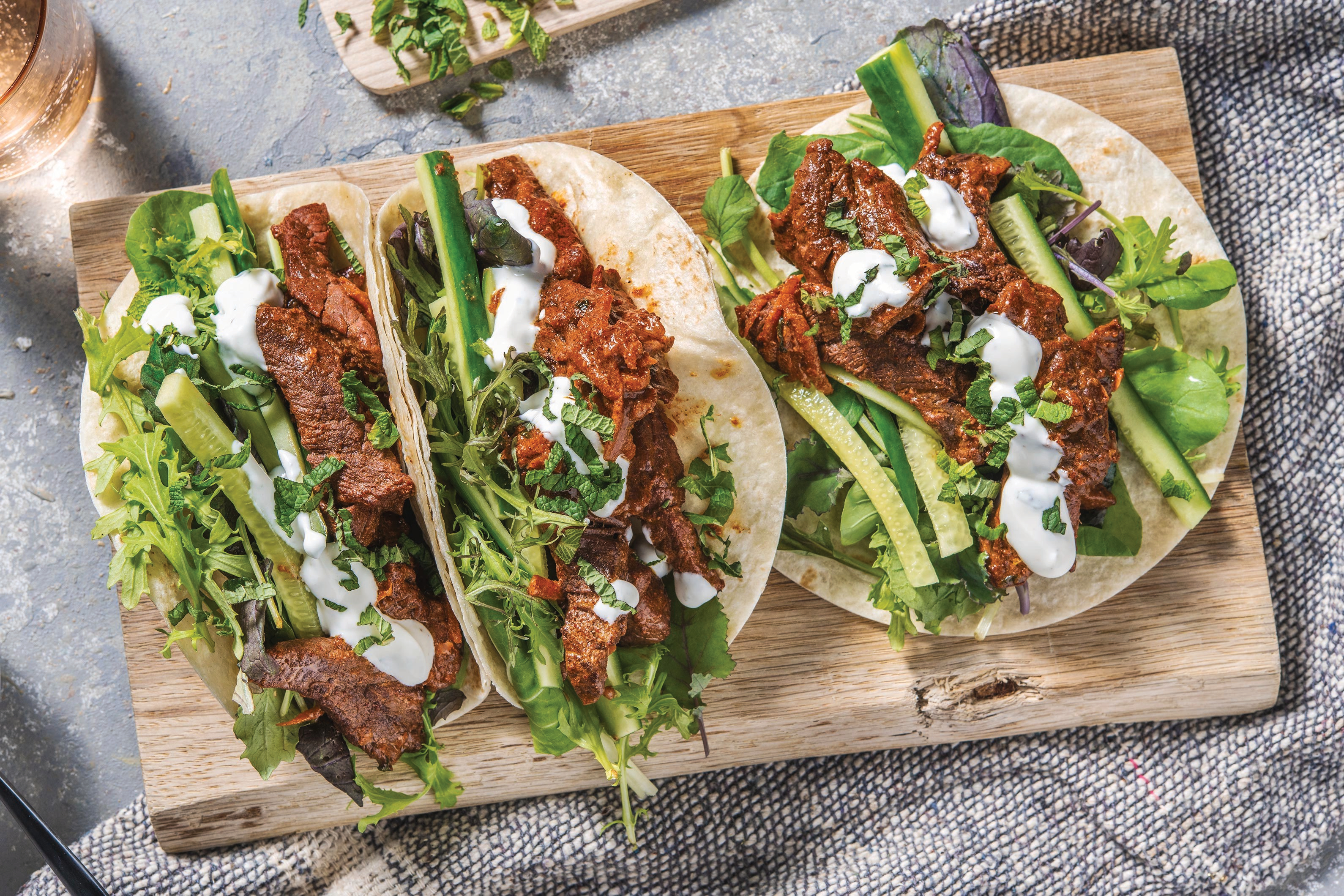 Tandoori Beef Tacos