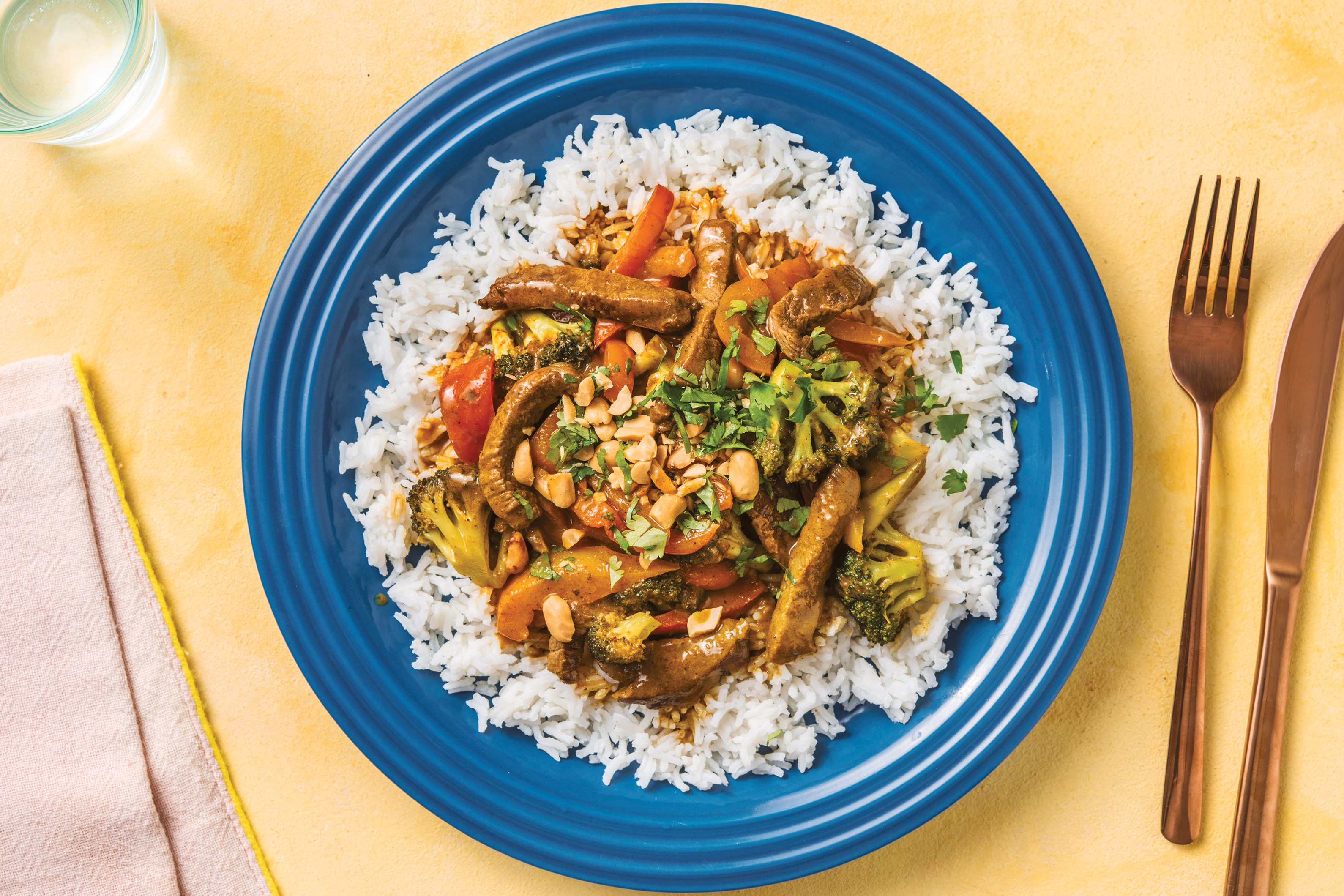 Bengali Beef Strip Curry with Rice