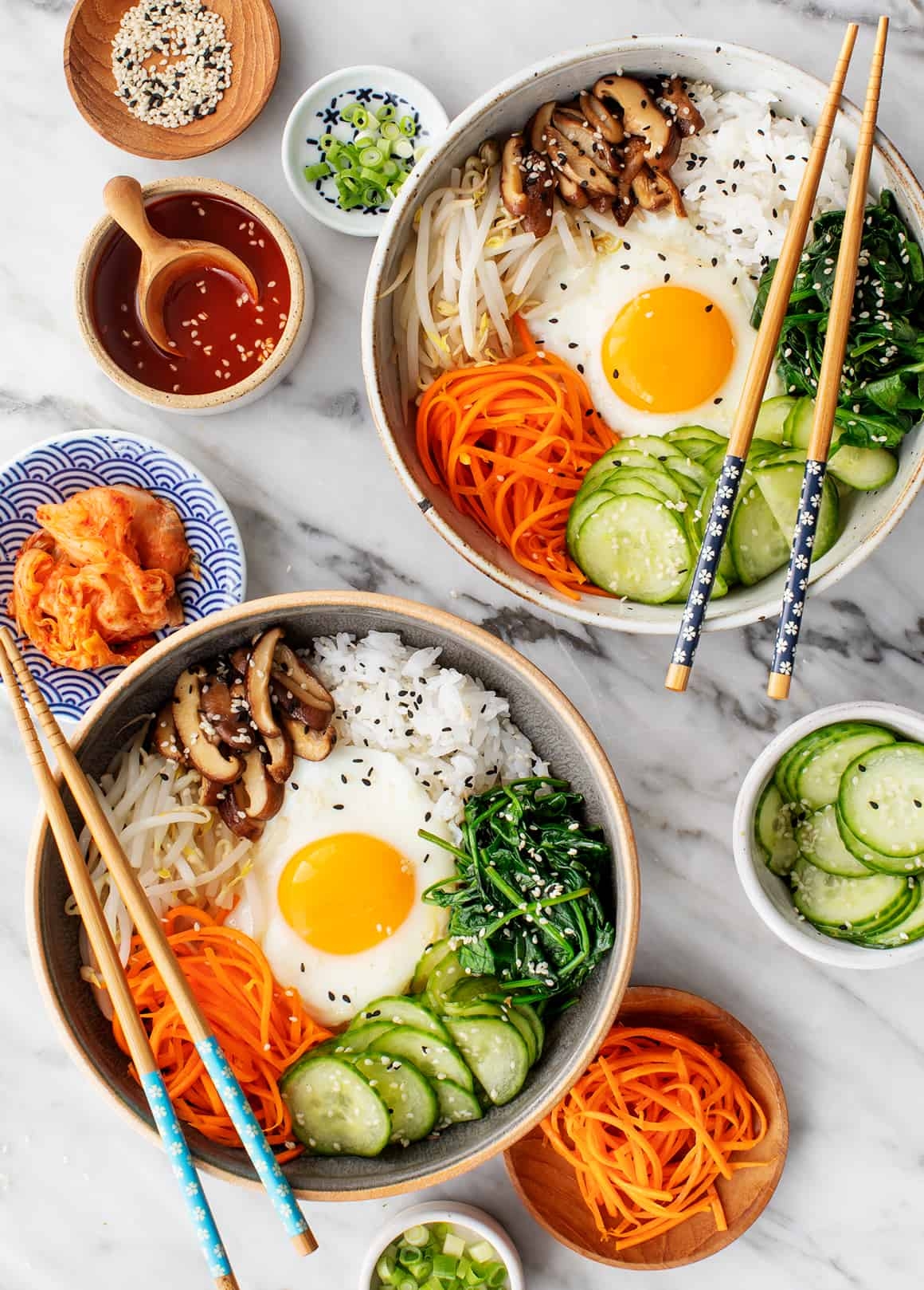 Egg and Veggie Bibimbap Bowl
