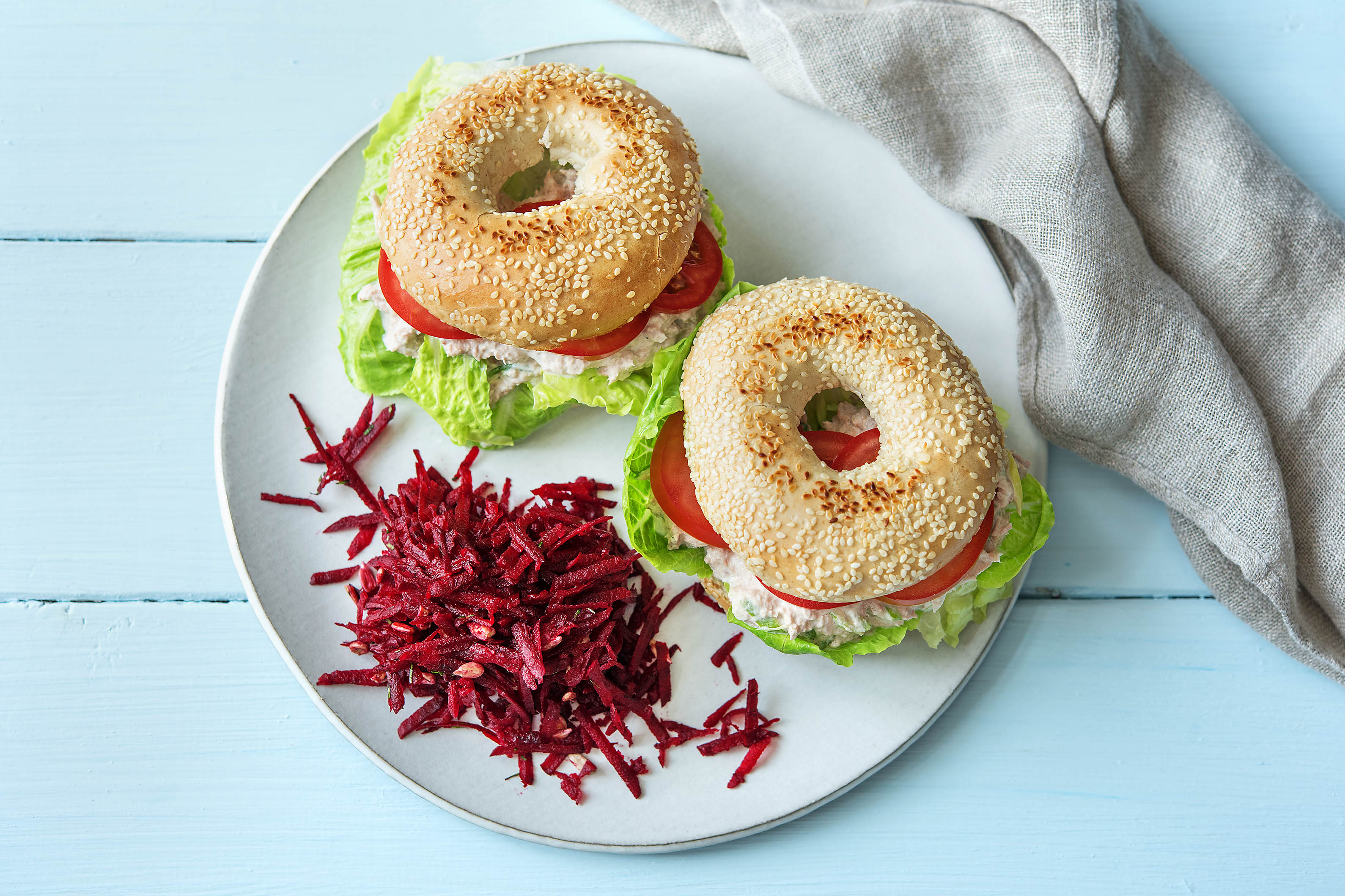 Big Apple-Thunfisch-Bagel