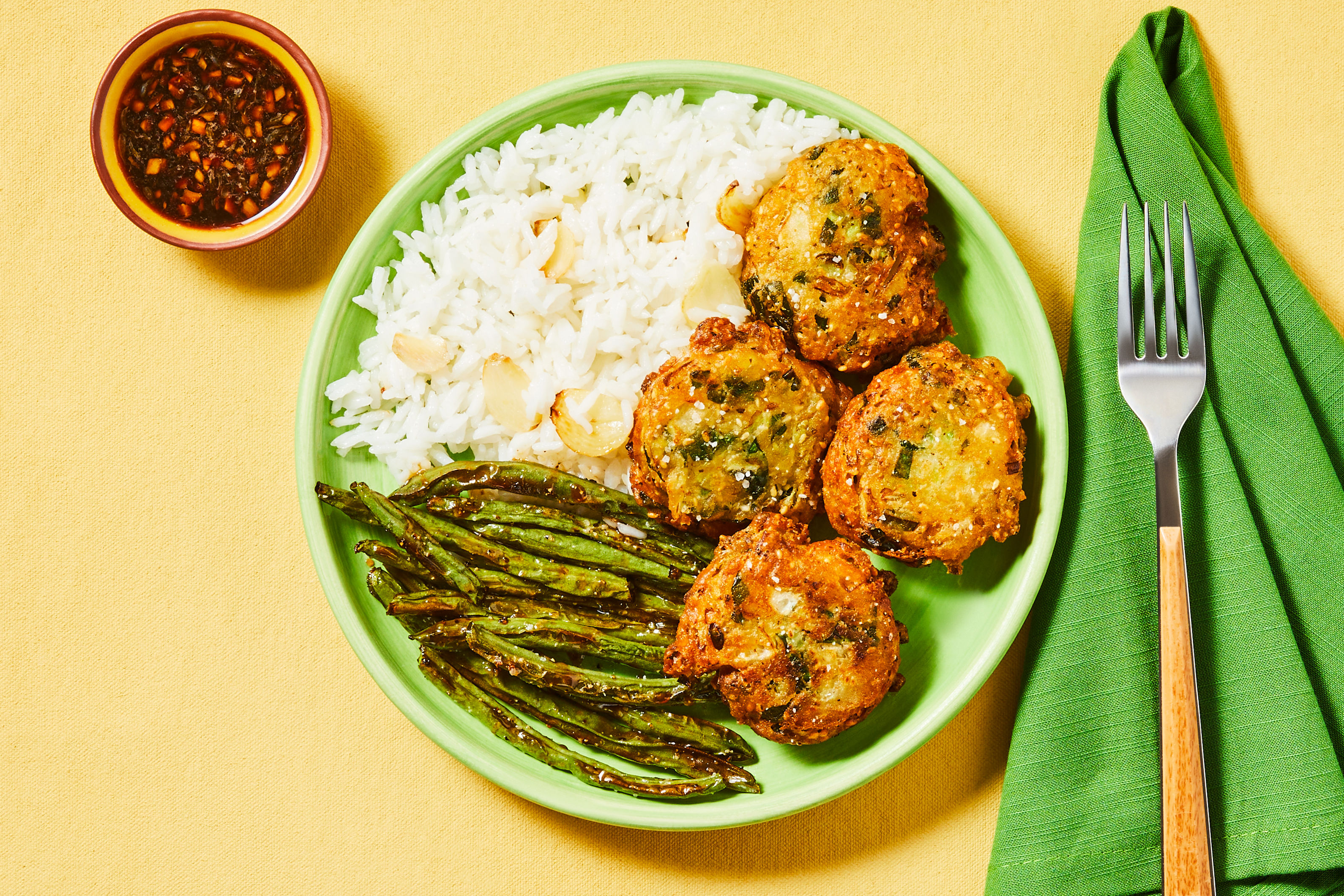 Bok Choy Scallion Fritters