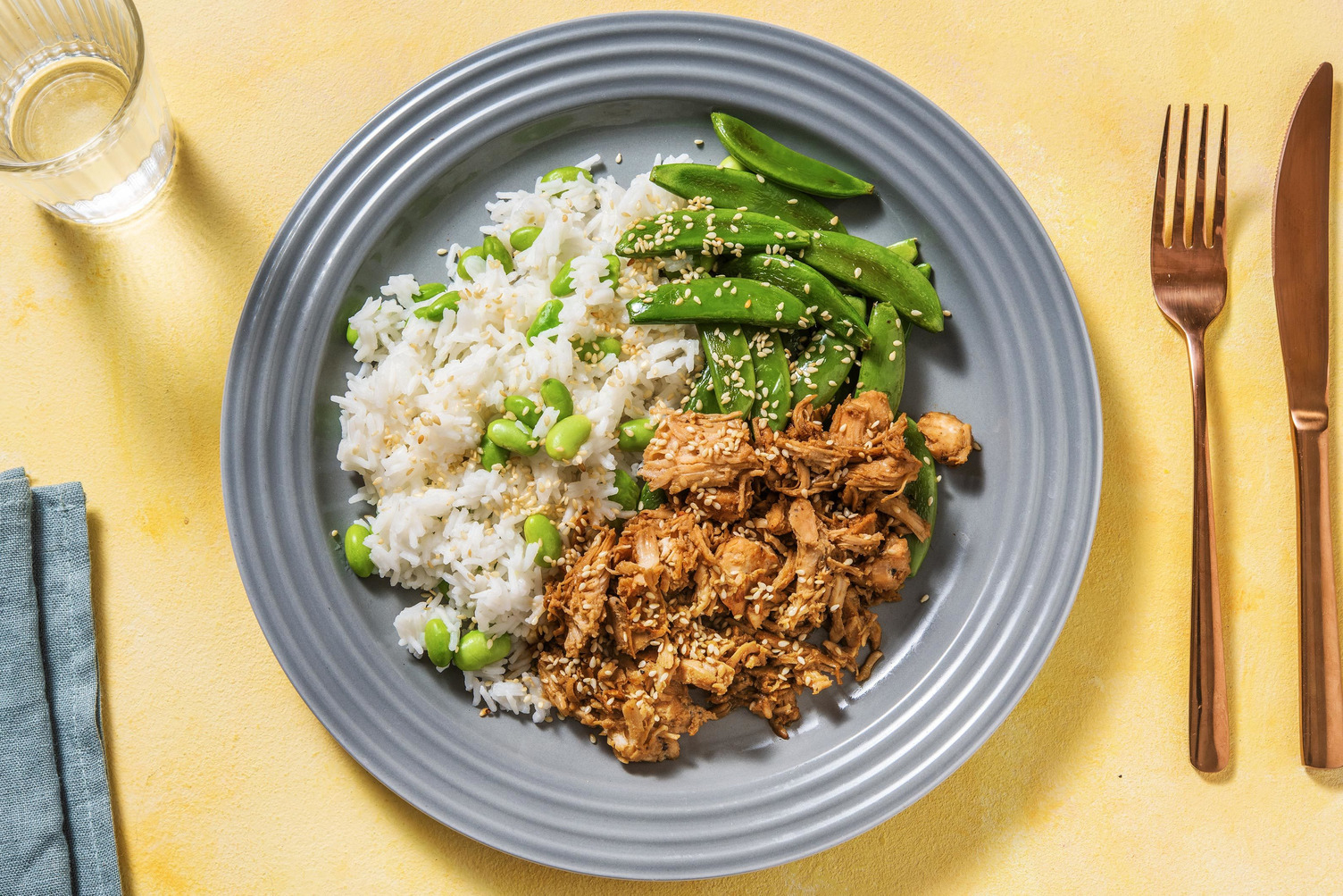 Sesame Teriyaki Pulled Chicken Bowl