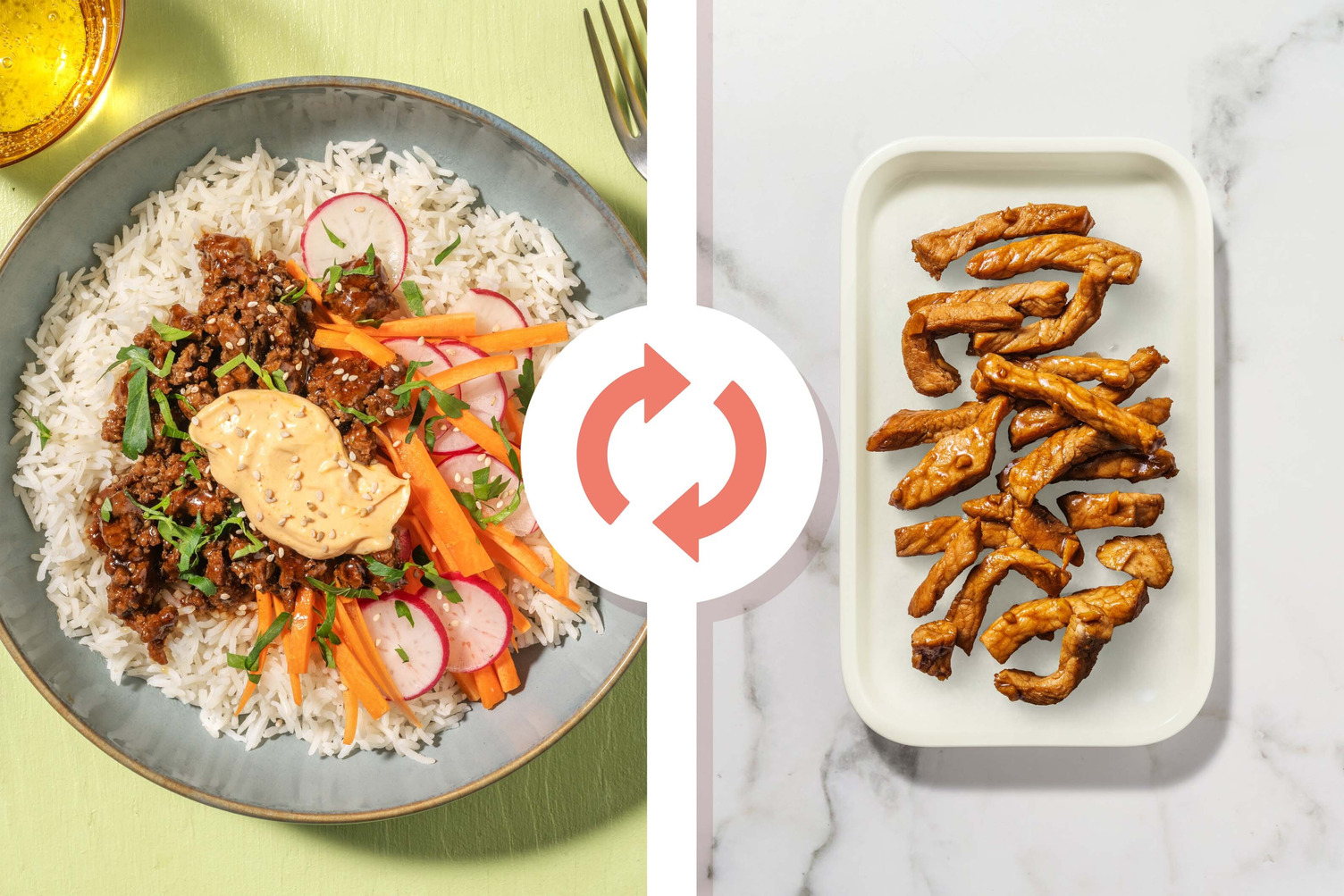 Bols d'émincé protéiné style banh mi