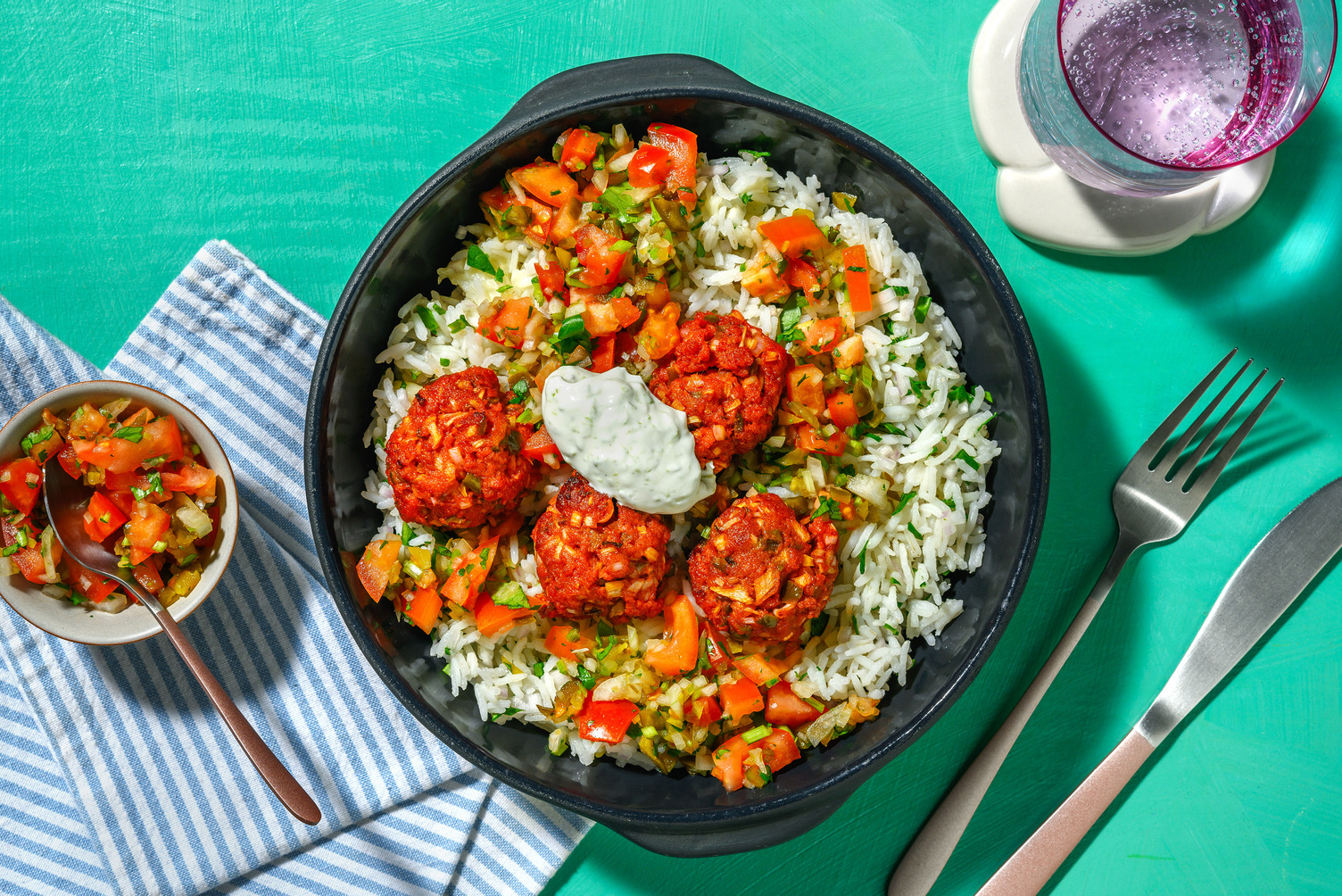 Chorizo Meatball Bowls