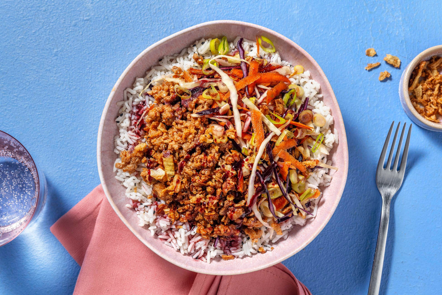 Bols façon « rouleaux de printemps » au porc