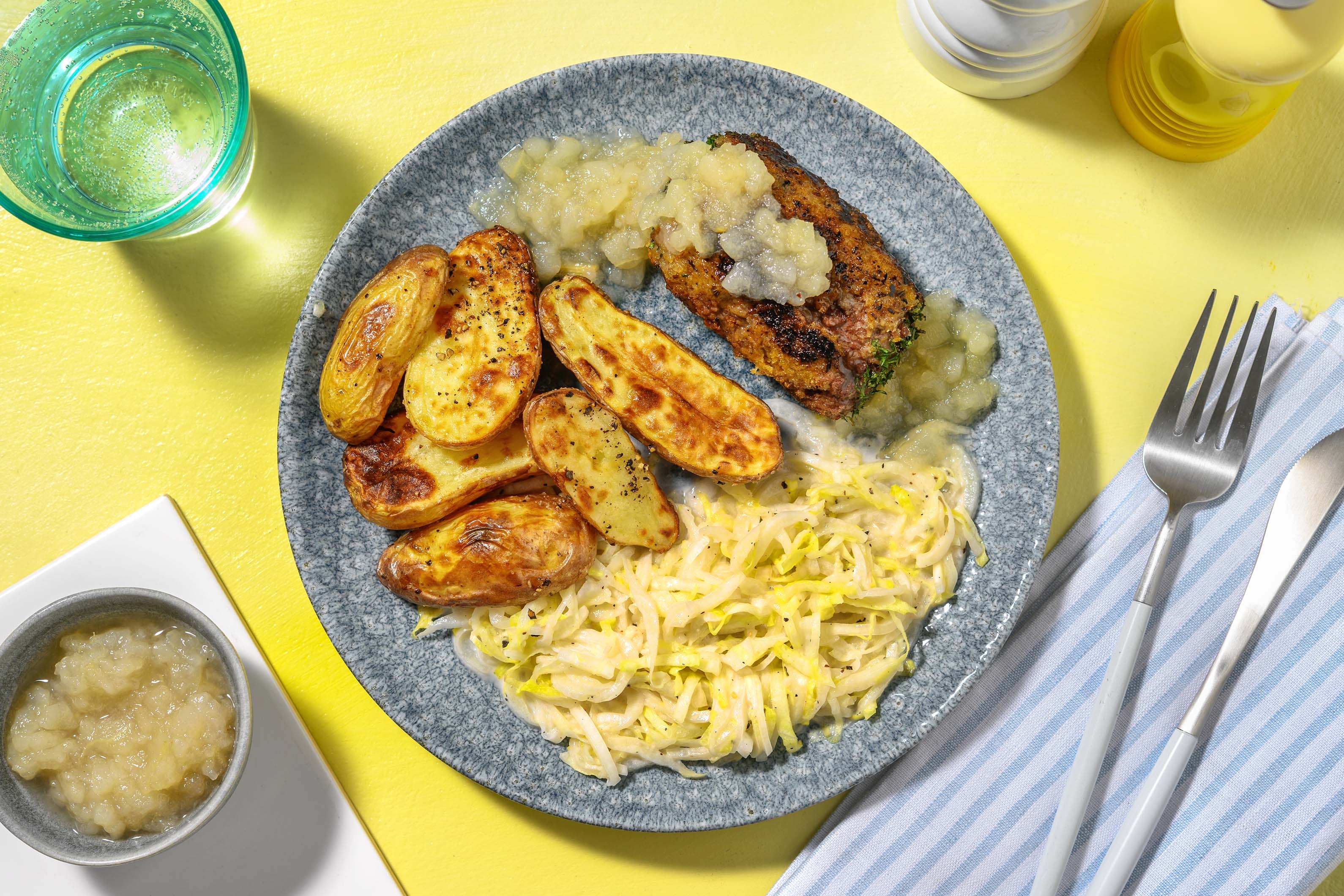 Boomstammetje met perenmoes