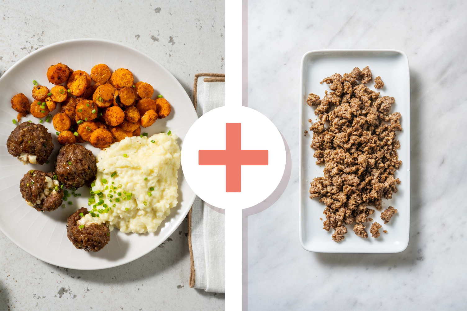 Carb Smart Curd Stuffed Double Beef Meatballs