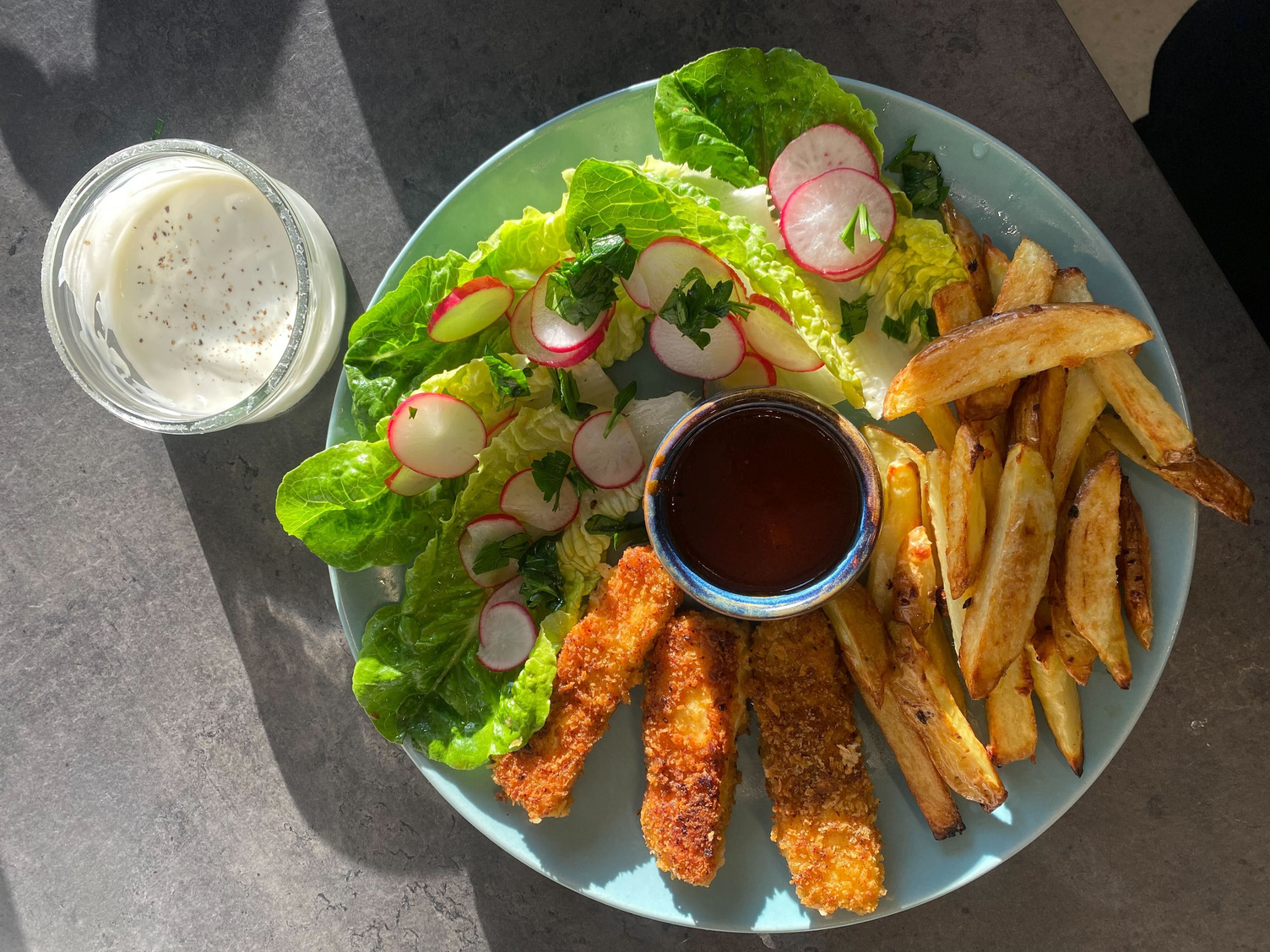Smokey honey grill cheese and fries