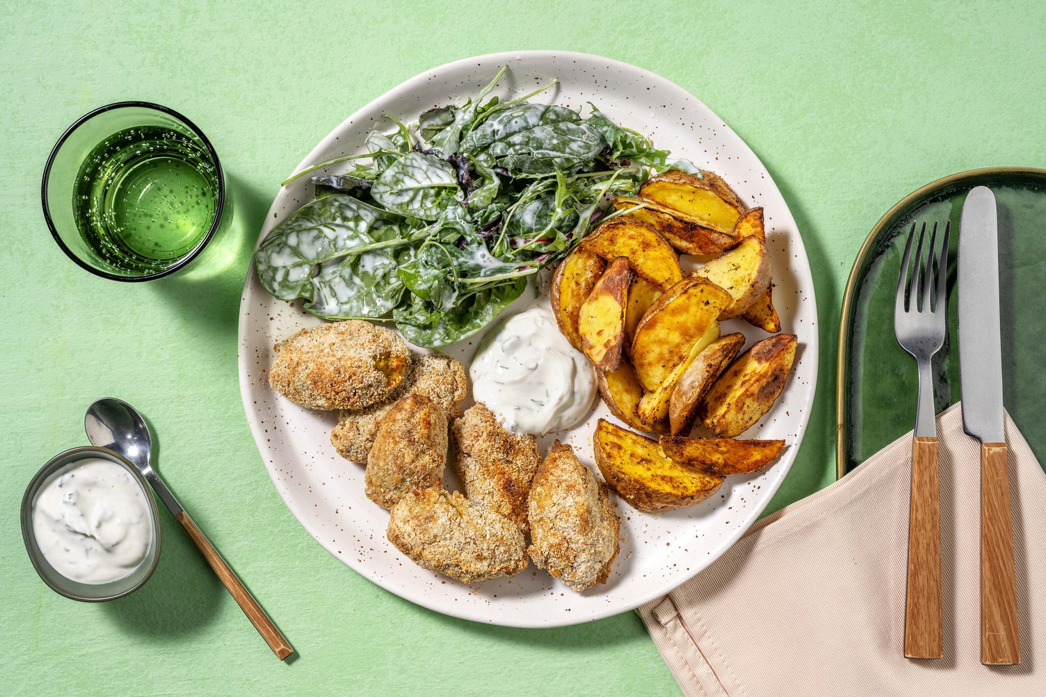 Brokkoli-Käse-Nuggets mit Joghurt-Dill-Dip