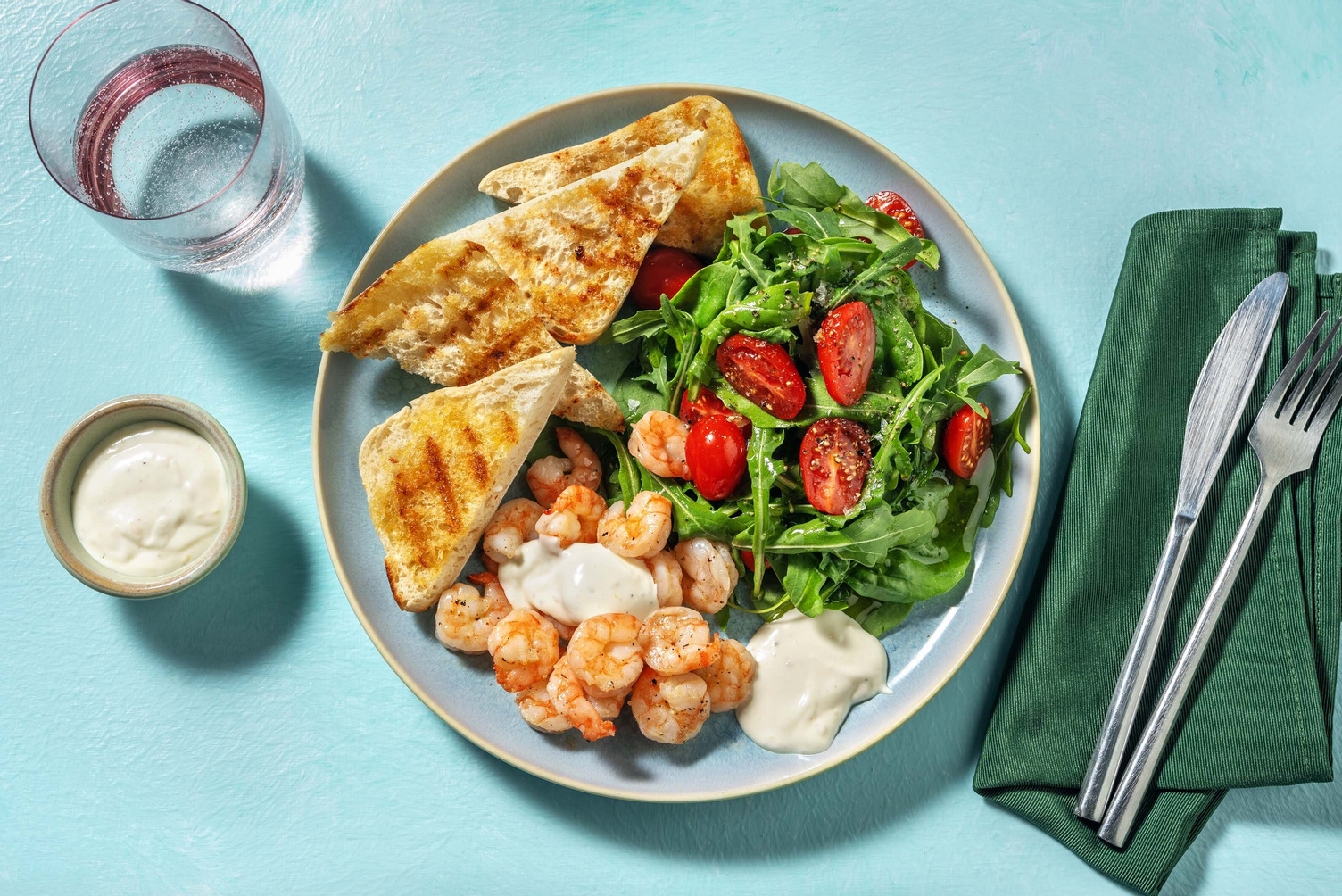 Grilled Shrimp and Garlic Ciabatta