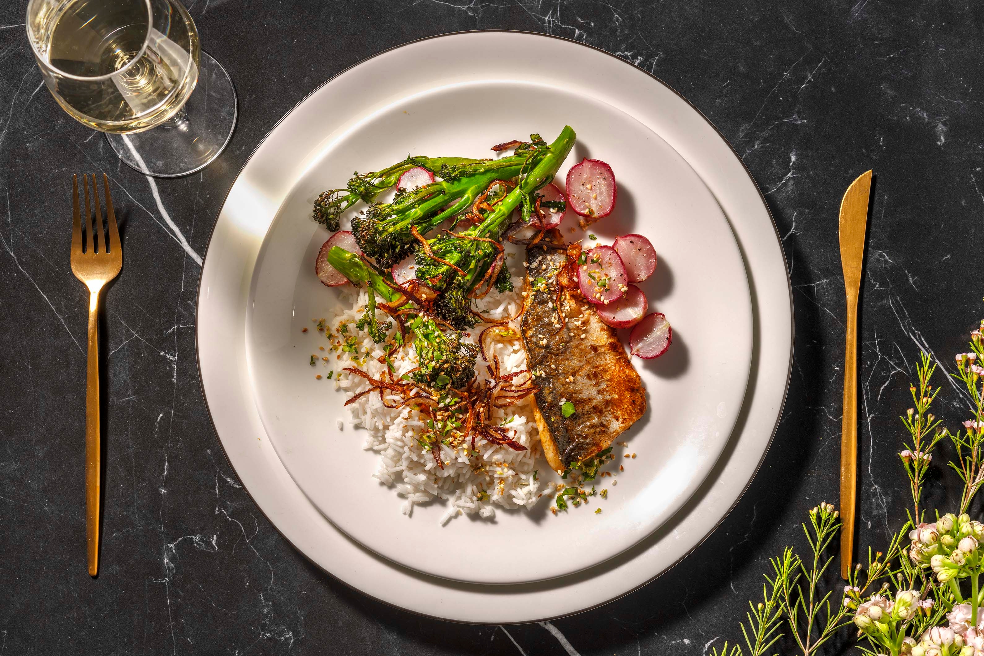 Bulgogi Glazed Sea Bream and Basmati Rice