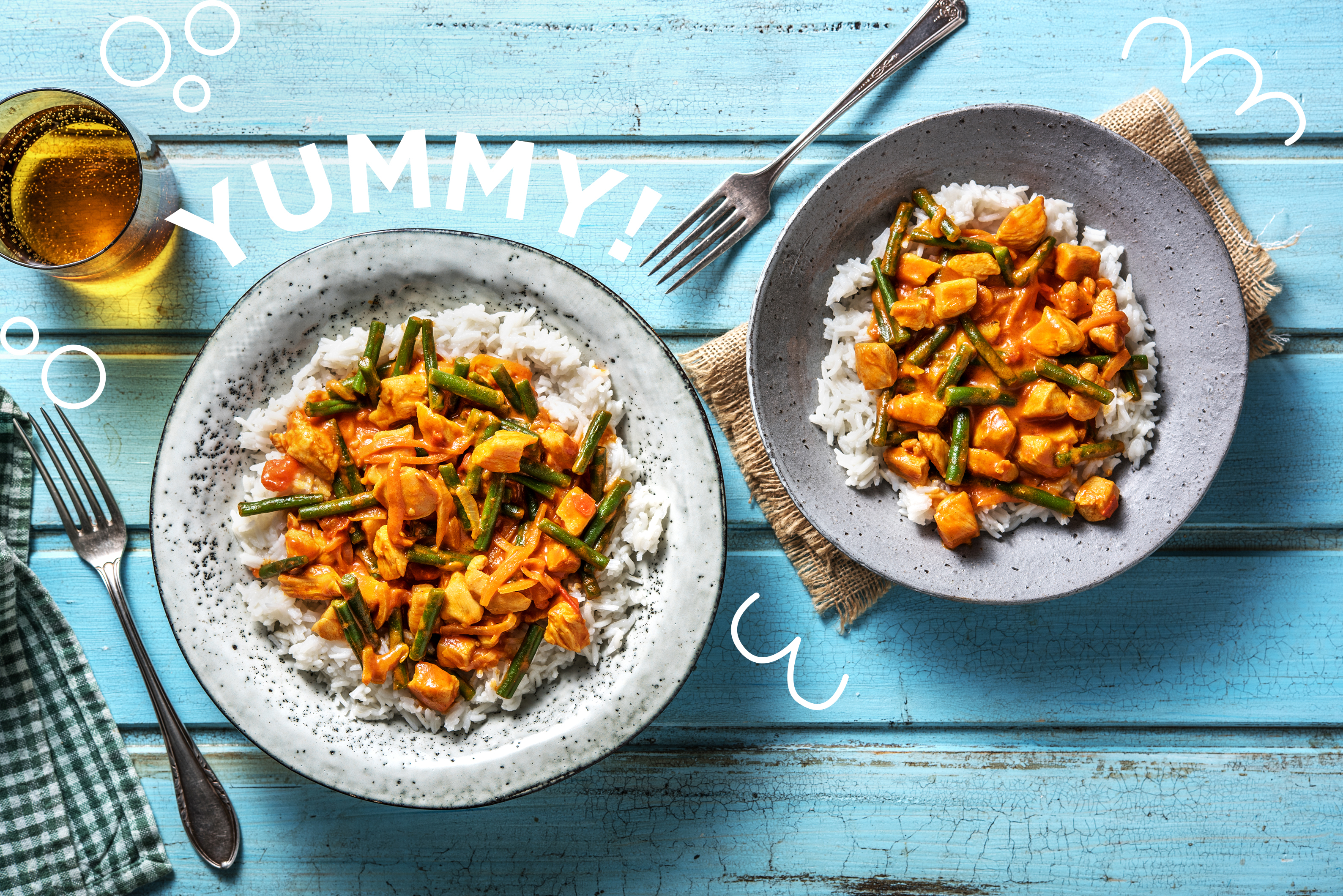 Bunt und lecker: Hähnchen-Kokos-Curry