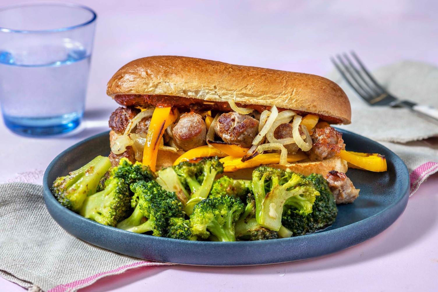 Sausage and Peppers on a Bun