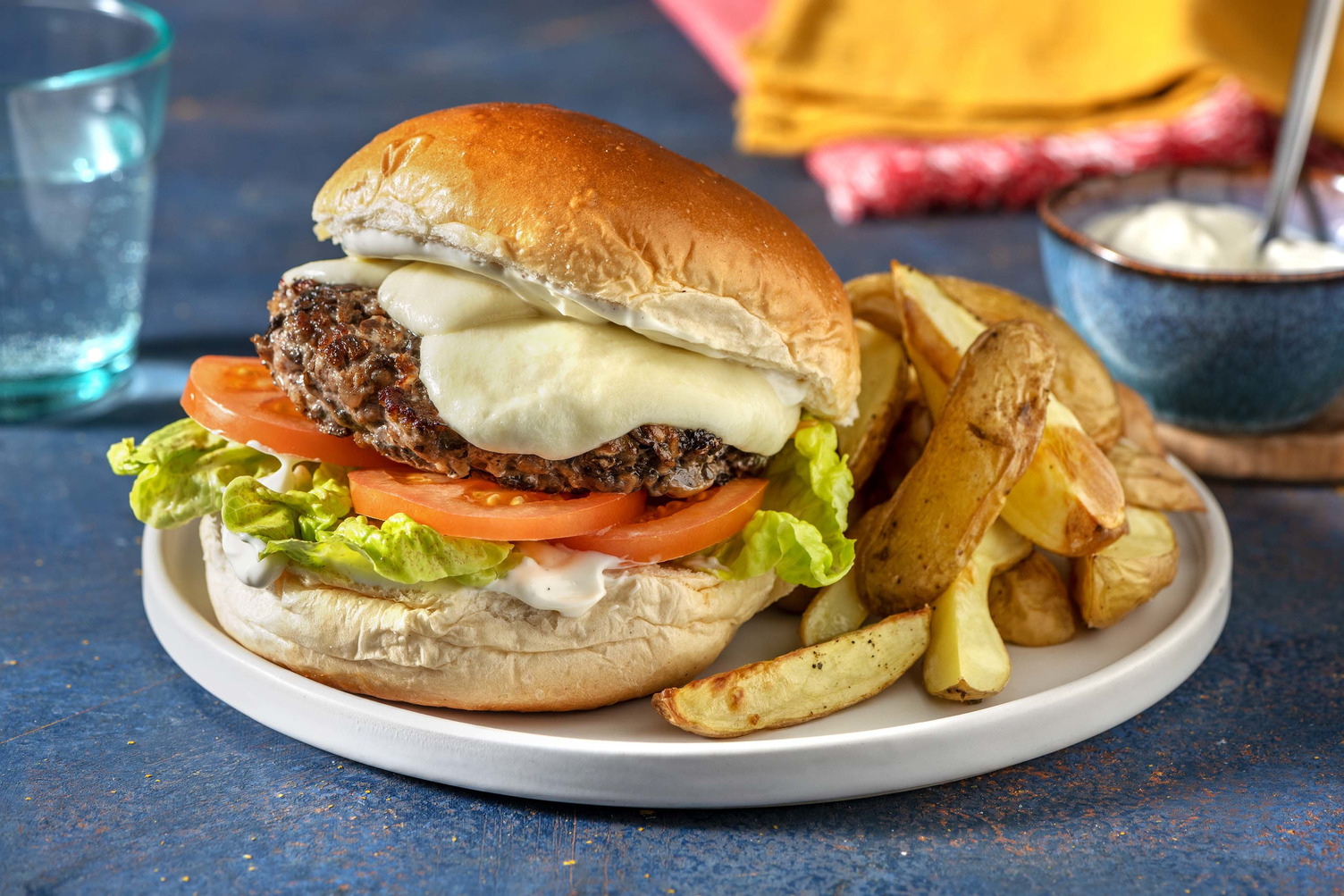 Burger aus Hackfleisch und Champignons