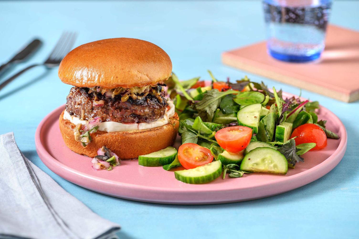 Muffaletta-Style Prime Rib Burgers