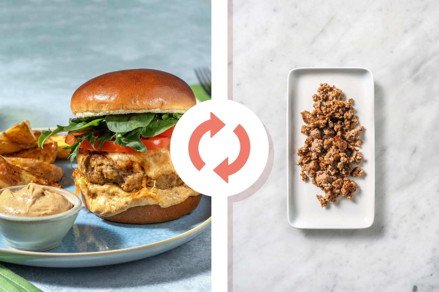 Currywurst-Inspired Turkey Cheeseburger