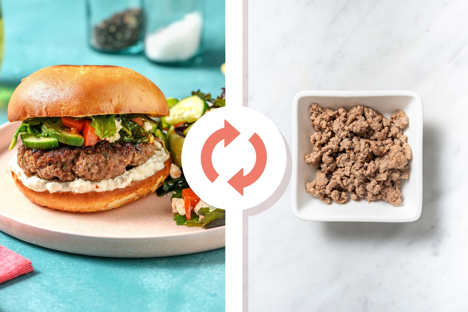 Burgers de bison au feta