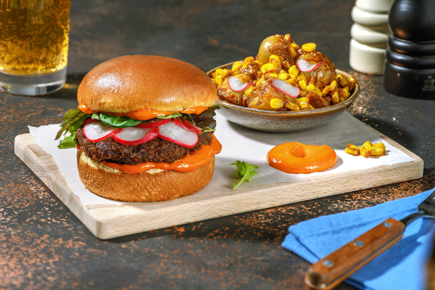 Burgers de bœuf au gochujang