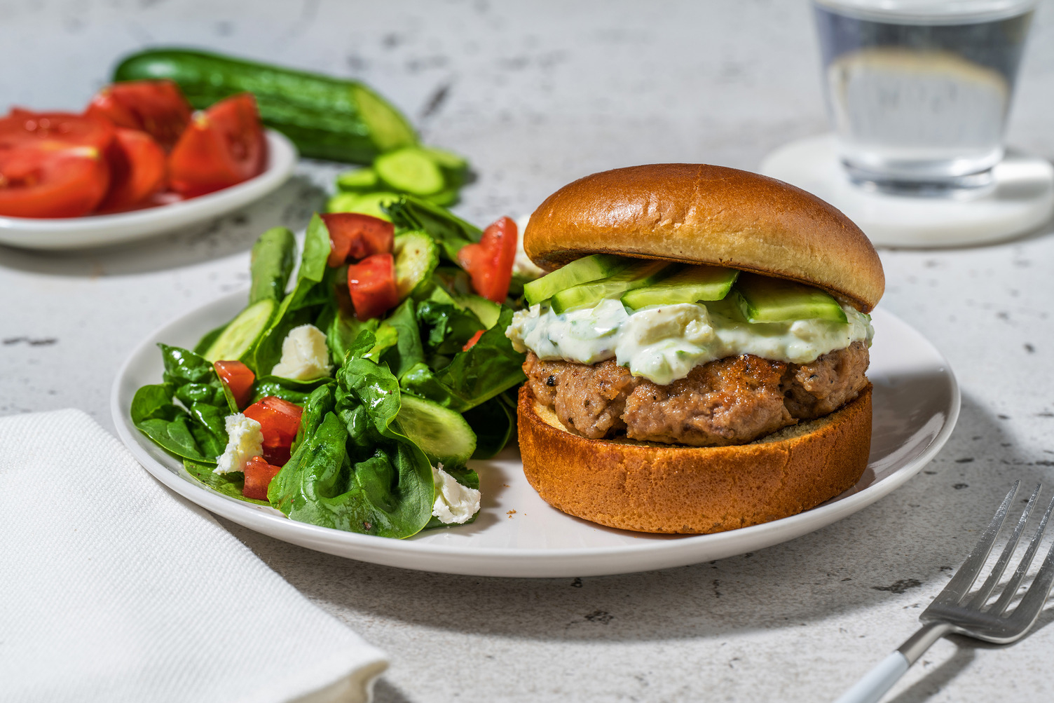Cal Smart Tzatziki-Feta Turkey Burgers