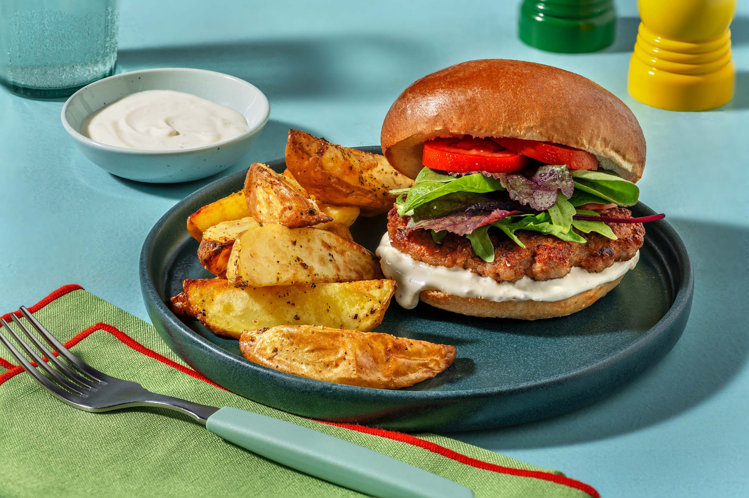 Caesar Beyond Meat®, Lettuce and Tomato Burgers