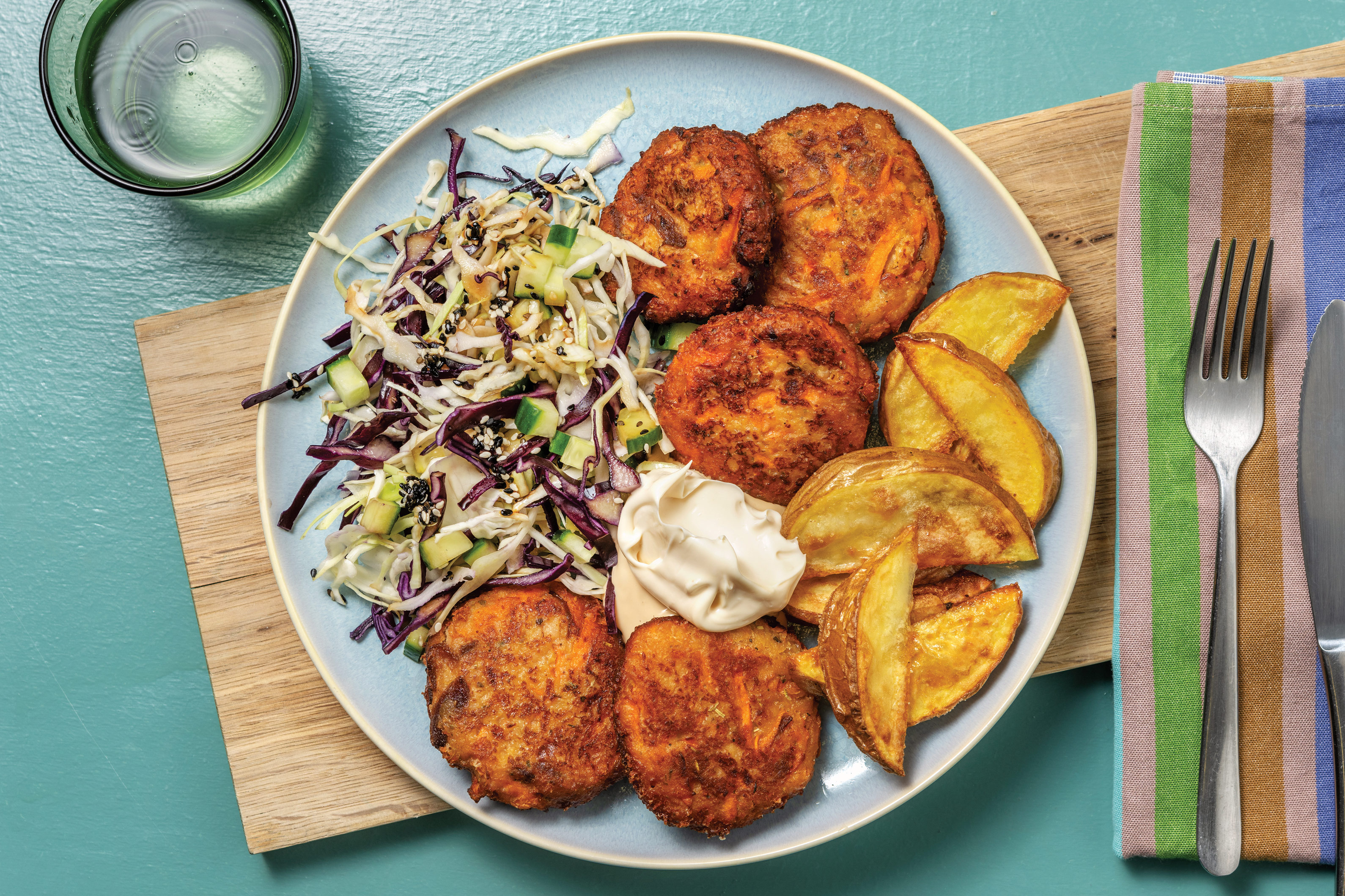Butter Bean Patties & Japanese Slaw