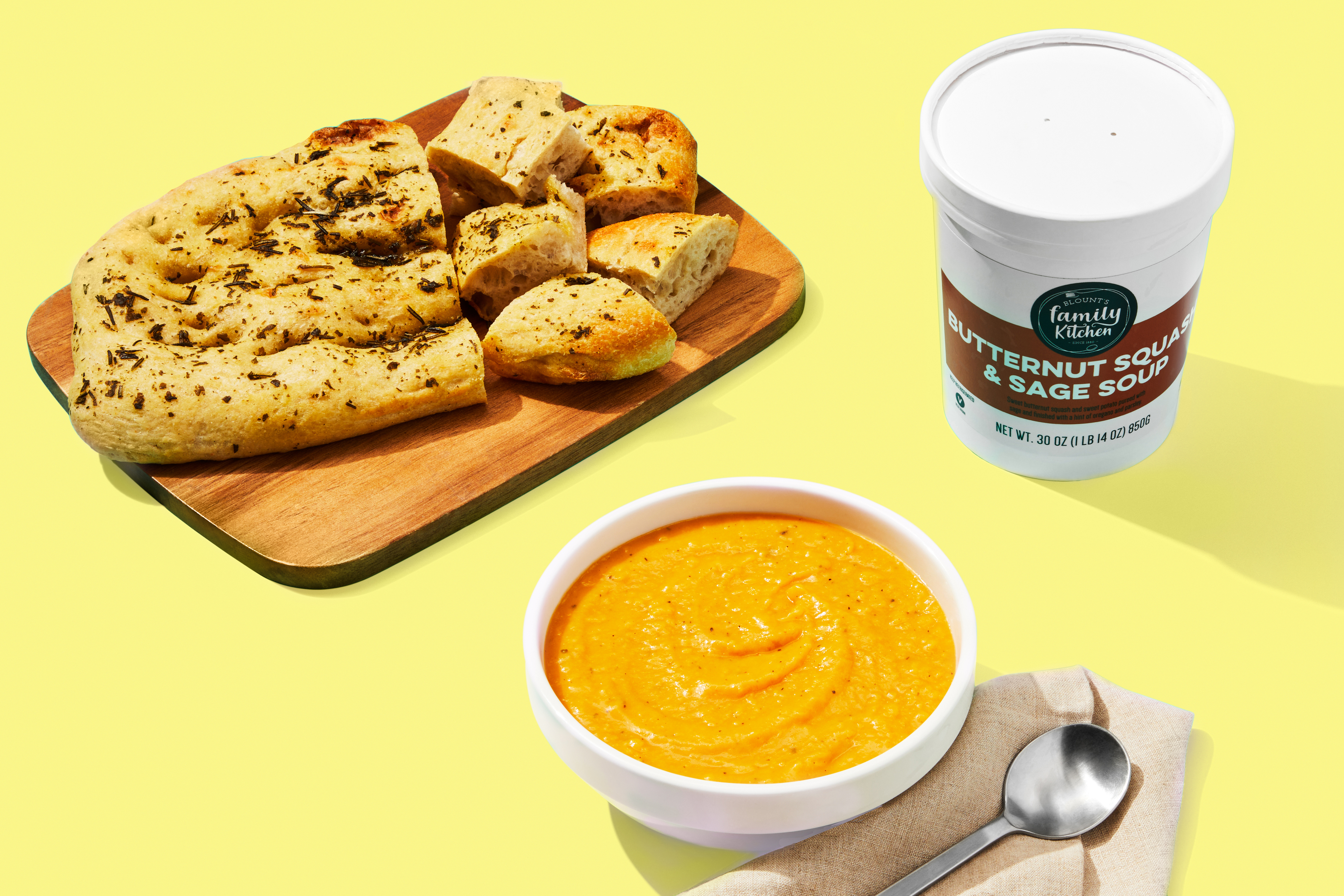 Butternut Squash & Sage Soup + Focaccia