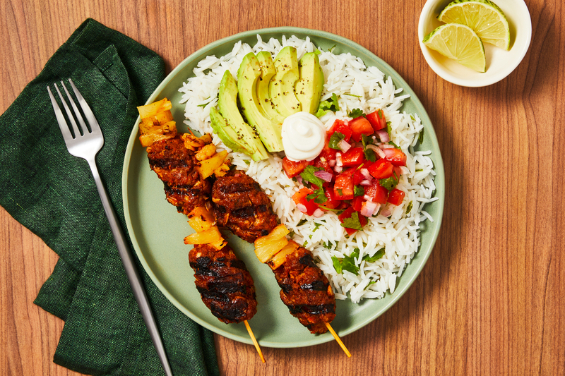 Grilled Chorizo and Pineapple Skewers