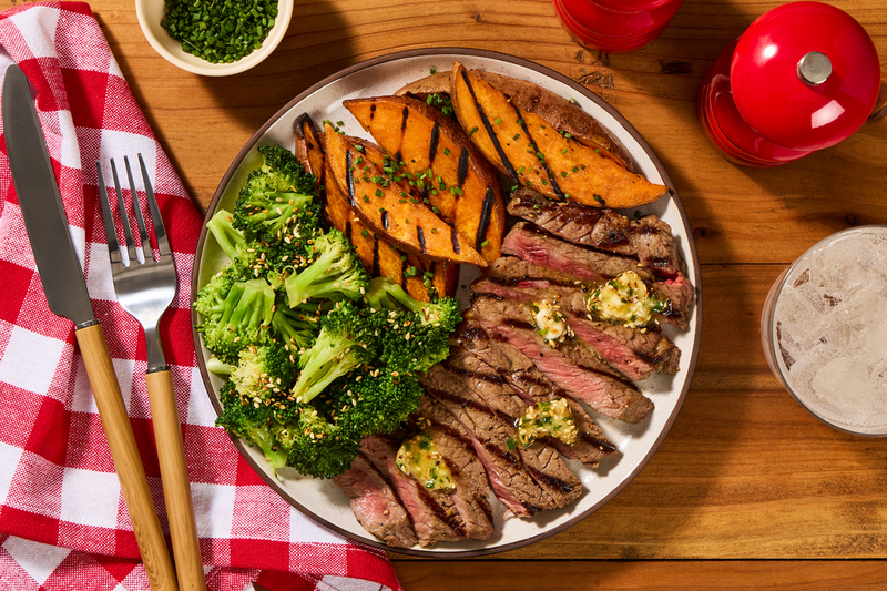 Steak de faux-filet grillée au beurre de miso