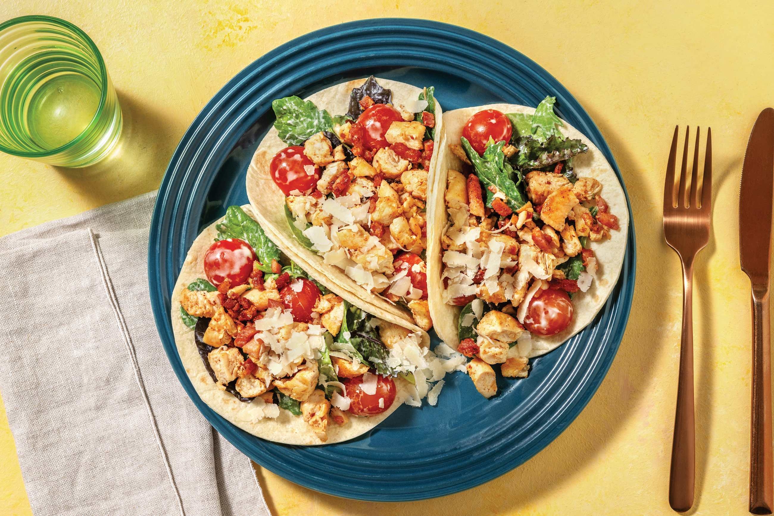 Caesar-Style Chicken Tacos