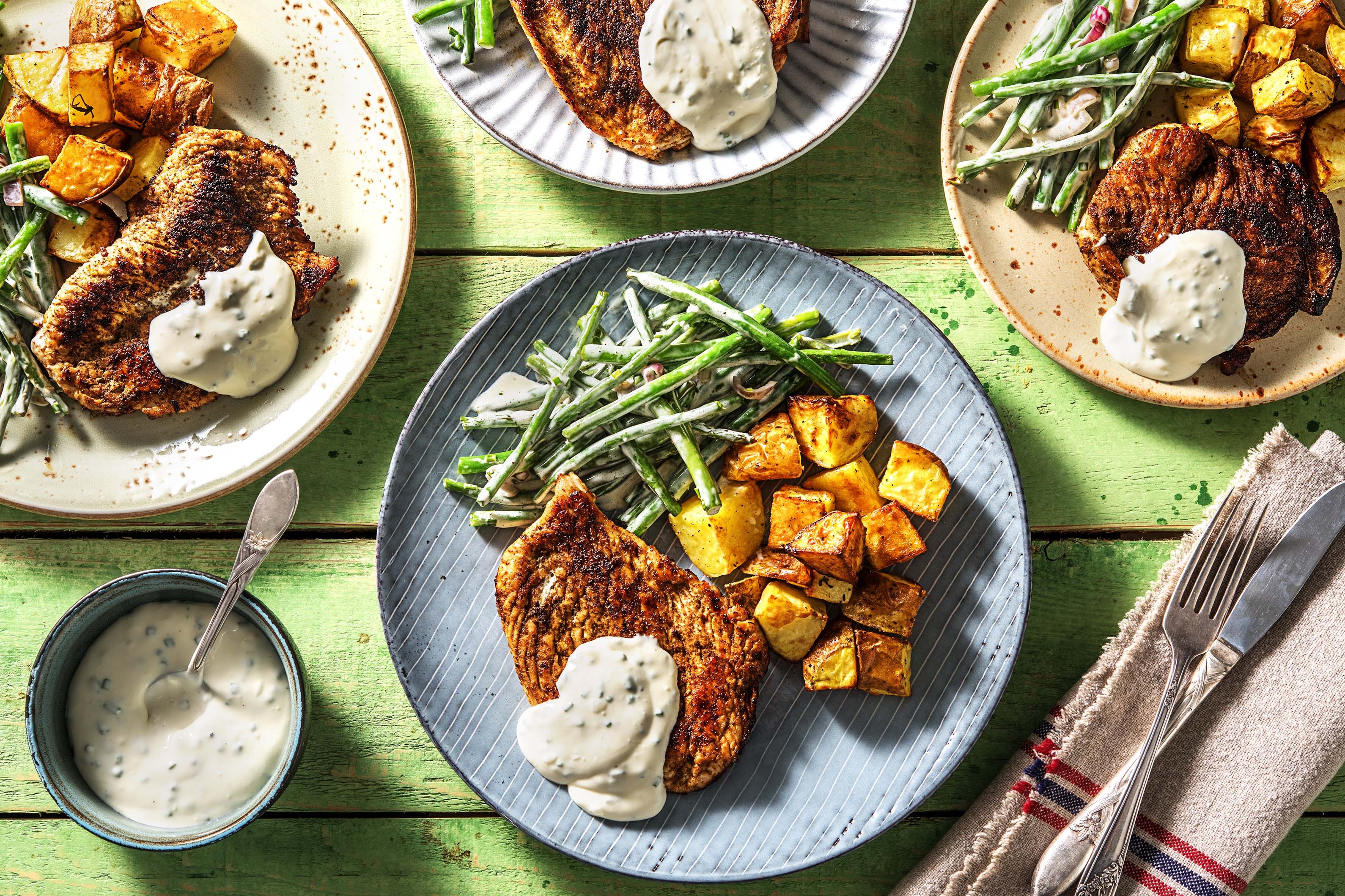 Cajun Blackened Turkey and Roasted Potatoes