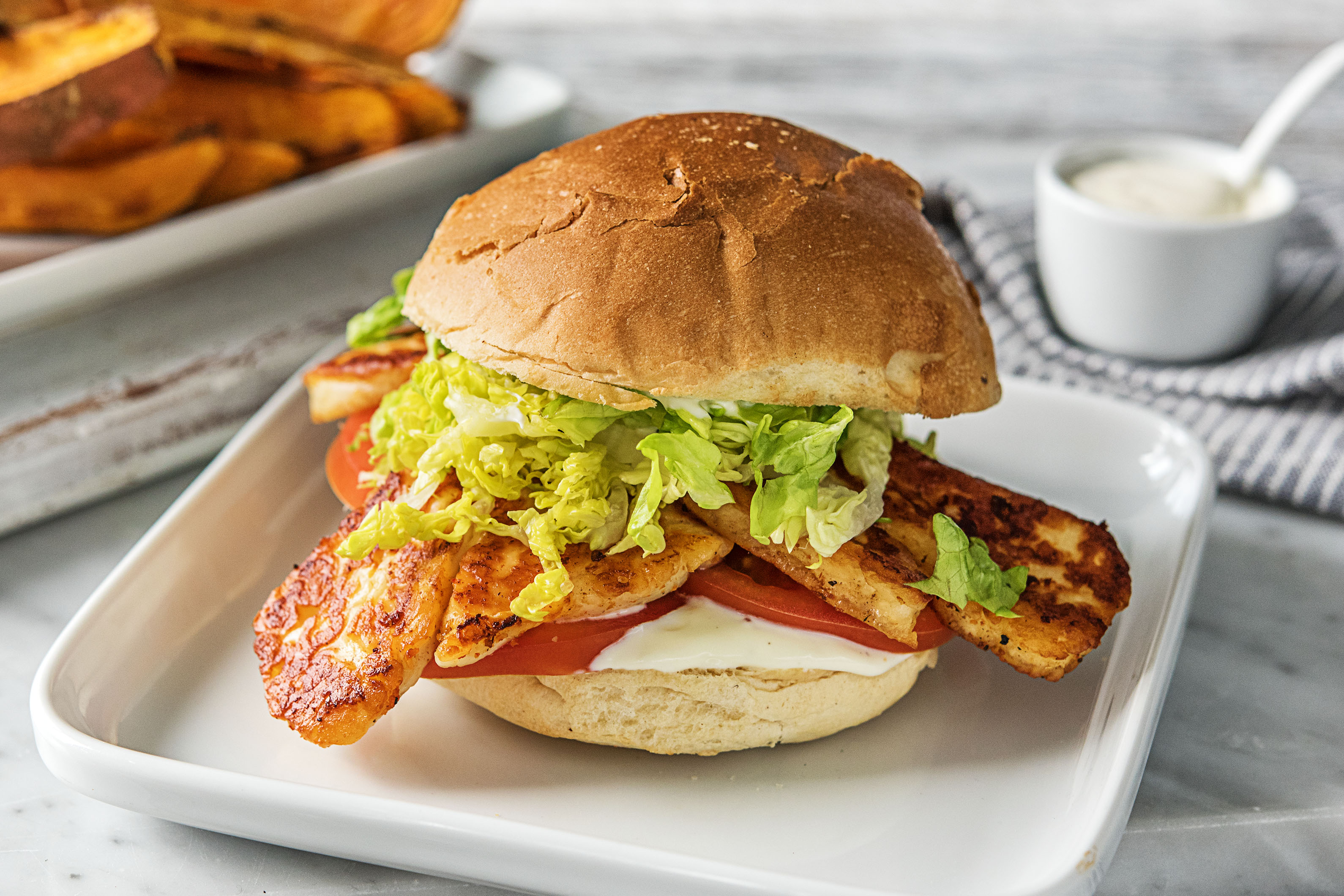 Cajun Halloumi Burgers