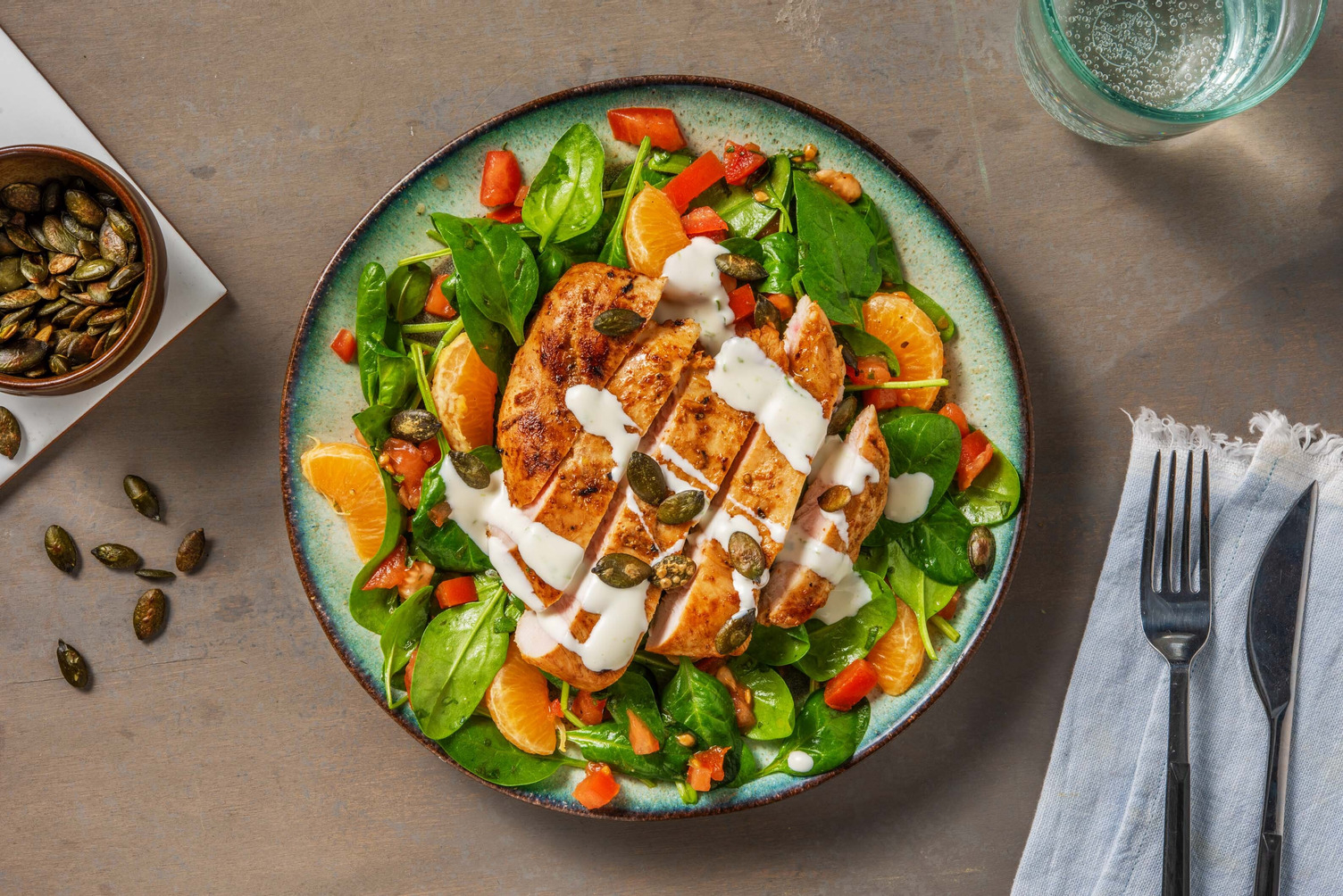 Salade à la dinde inspirée de la sauce mojo