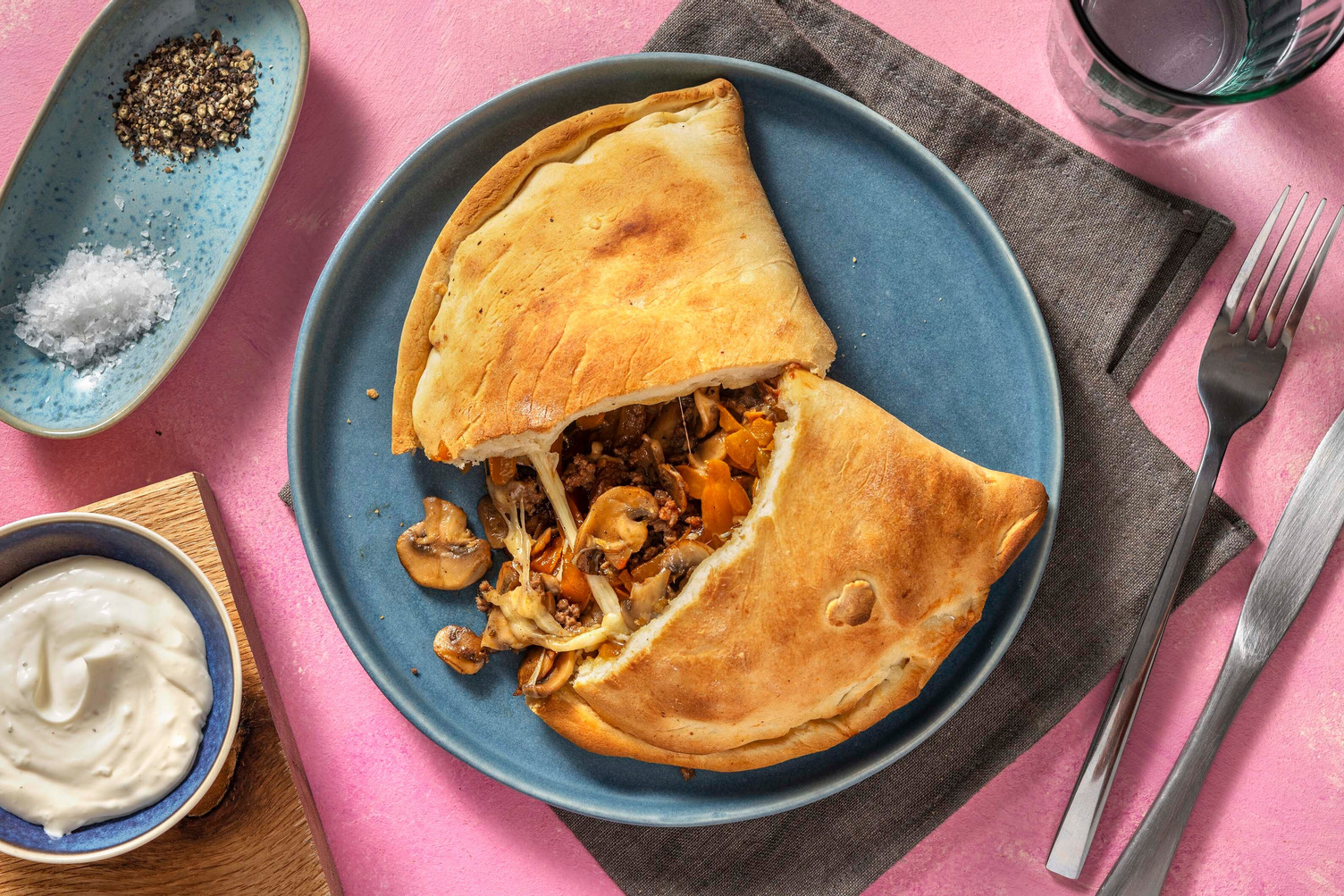 Cheesy Beef Calzones
