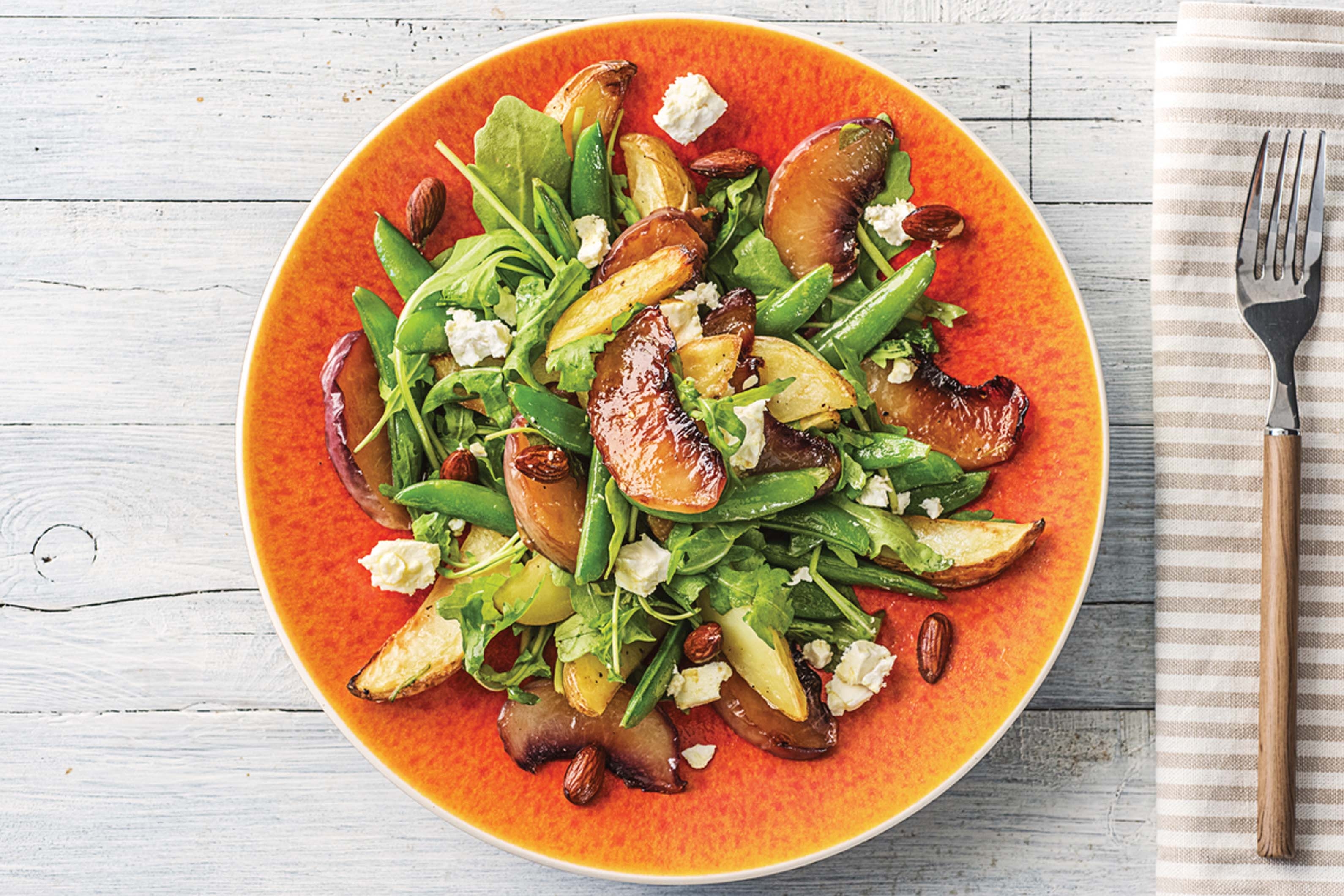 Caramelised Peach & Potato Summer Salad
