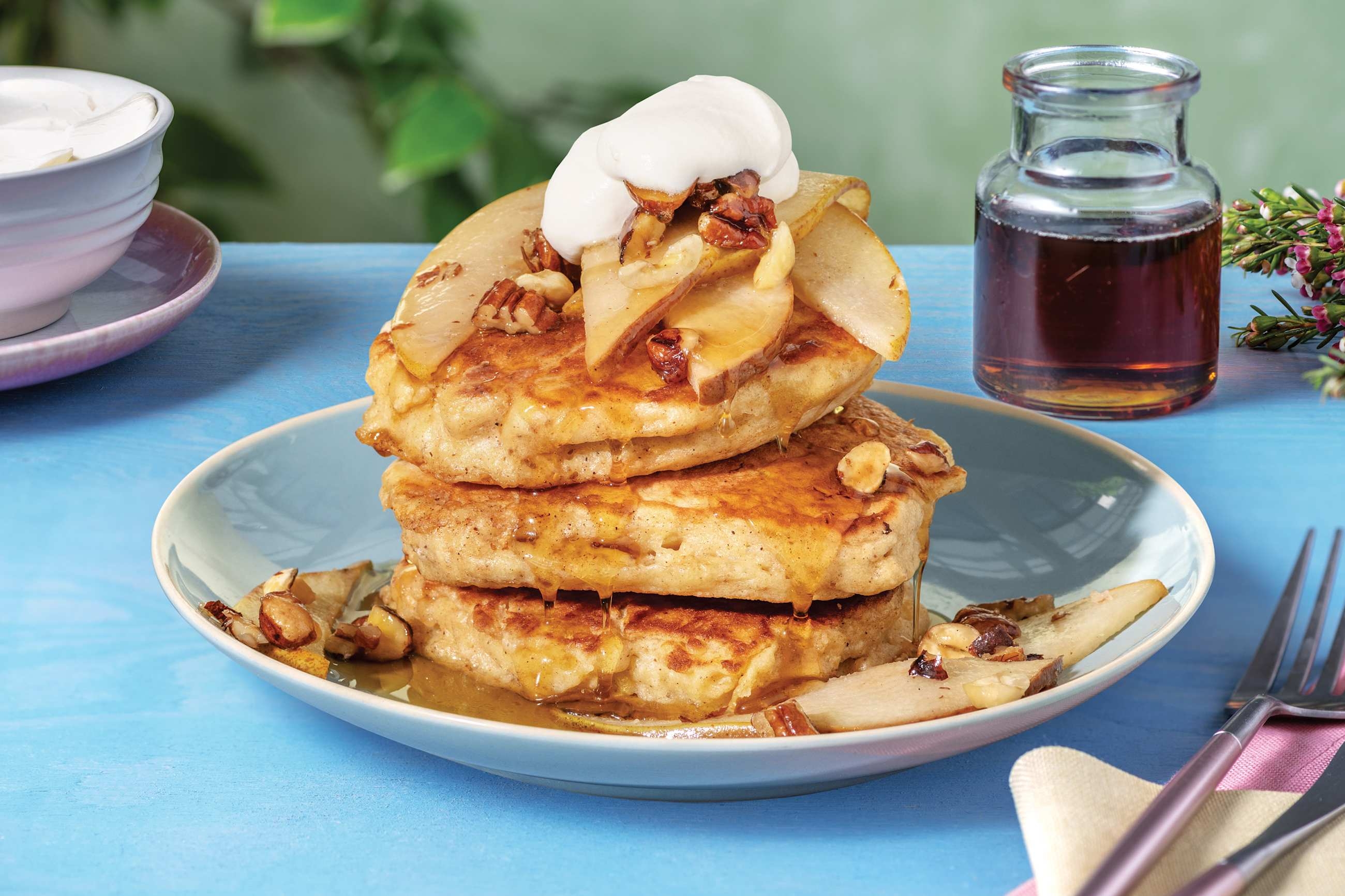 Caramelised Pear & Nut Pancakes